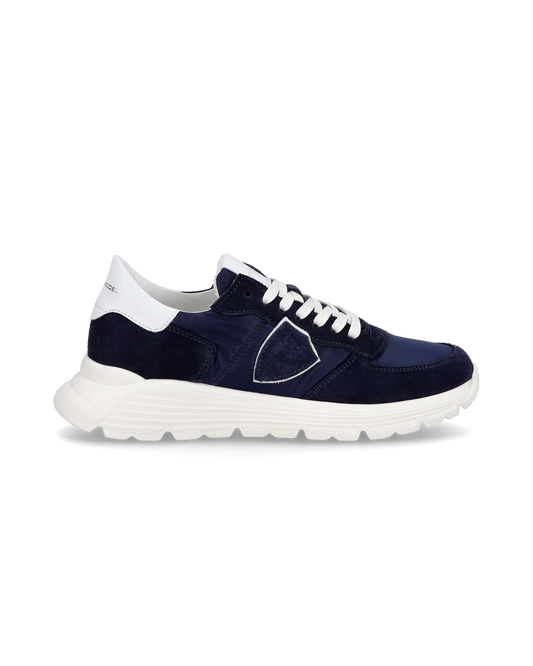 Junior Tropez Low-Top Sneakers in Leather, Blue