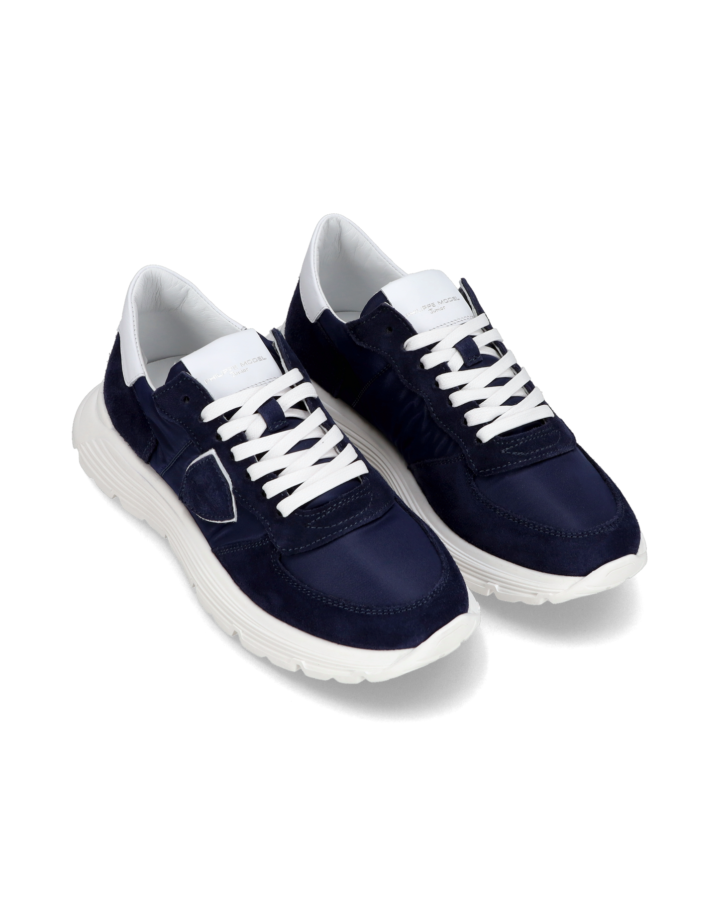 Junior Tropez Low-Top Sneakers in Leather, Blue