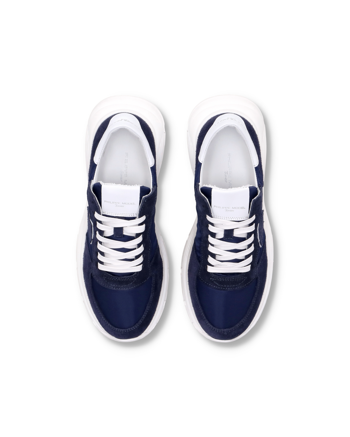 Junior Tropez Low-Top Sneakers in Leather, Blue