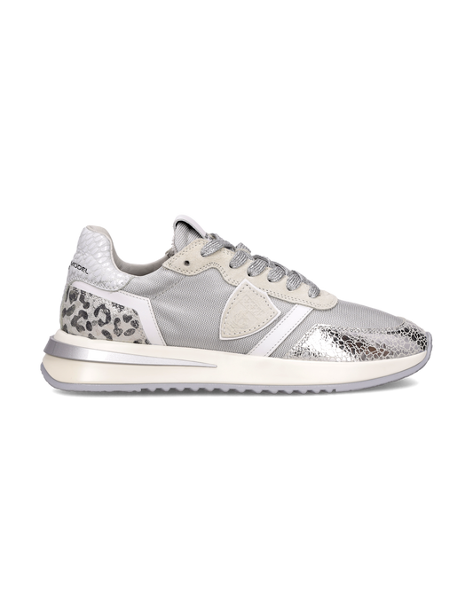 Sneakers Tropez 2.1 Donna con spoiler animalier, Argento