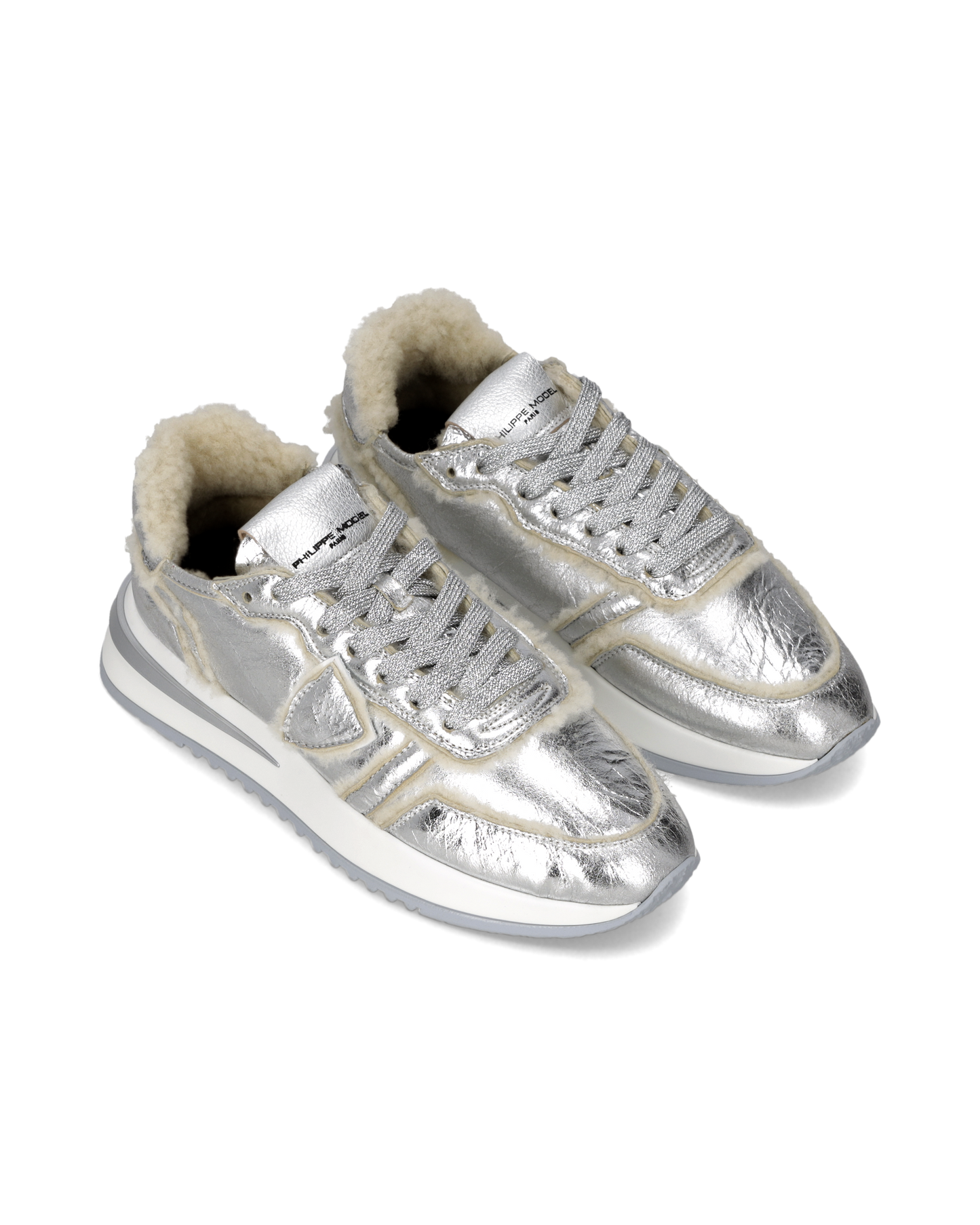 Damessneakers Tropez 2.1 met Een Bovenwerk Van Nepbont, Zilver