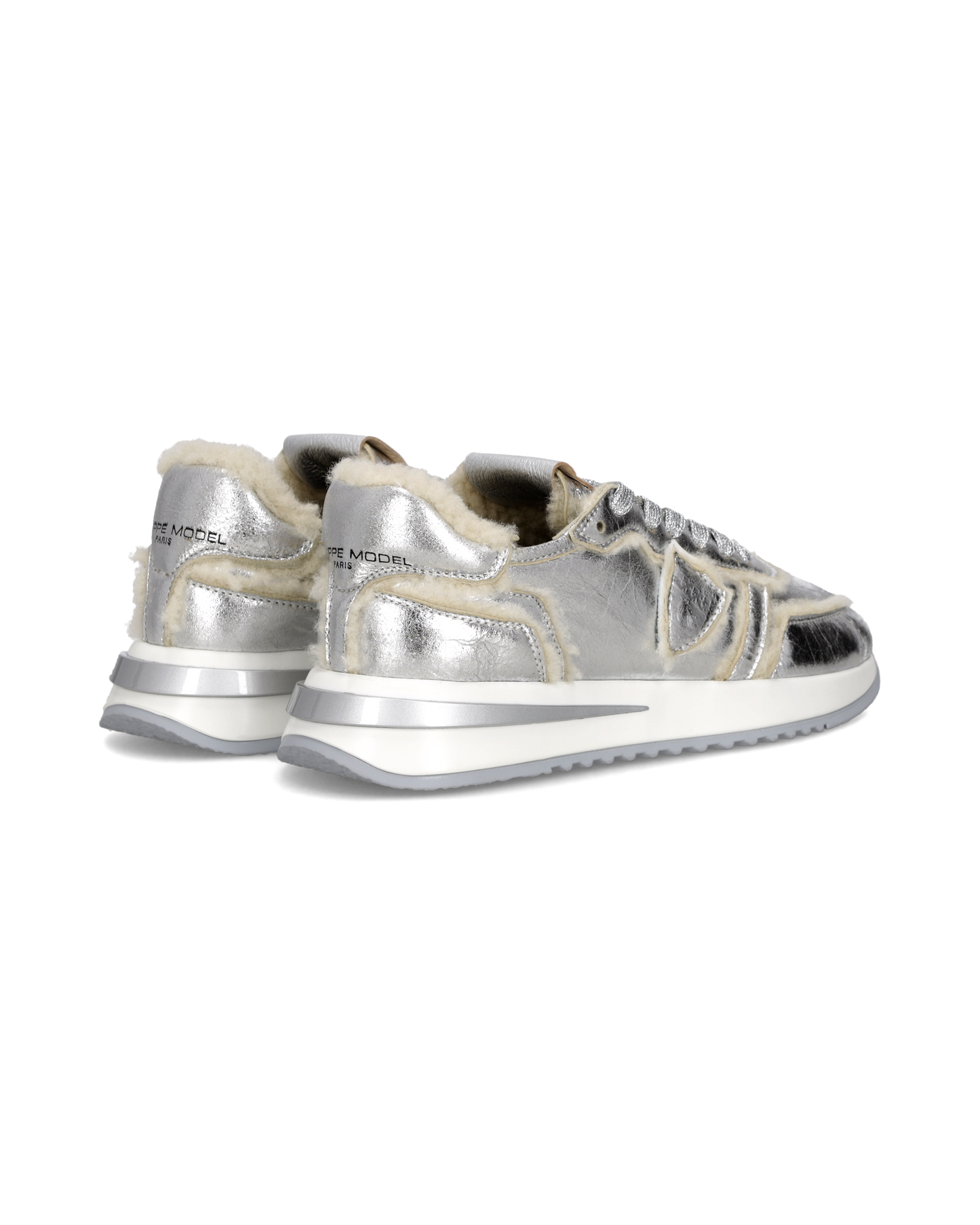 Damessneakers Tropez 2.1 met Een Bovenwerk Van Nepbont, Zilver