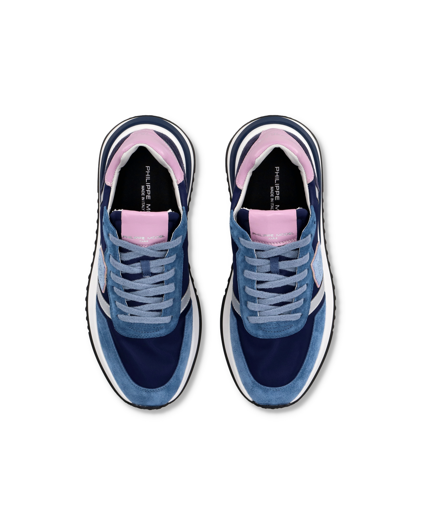 Women's Tropez 2.1 Low-Top Sneakers in Nylon And Leather, Lilac Blue