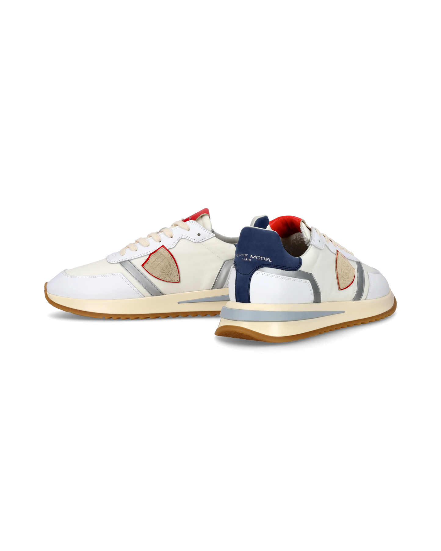 Sneaker casual Tropez 2.1 da uomo in nylon e pelle - Bianco, blu e rosso