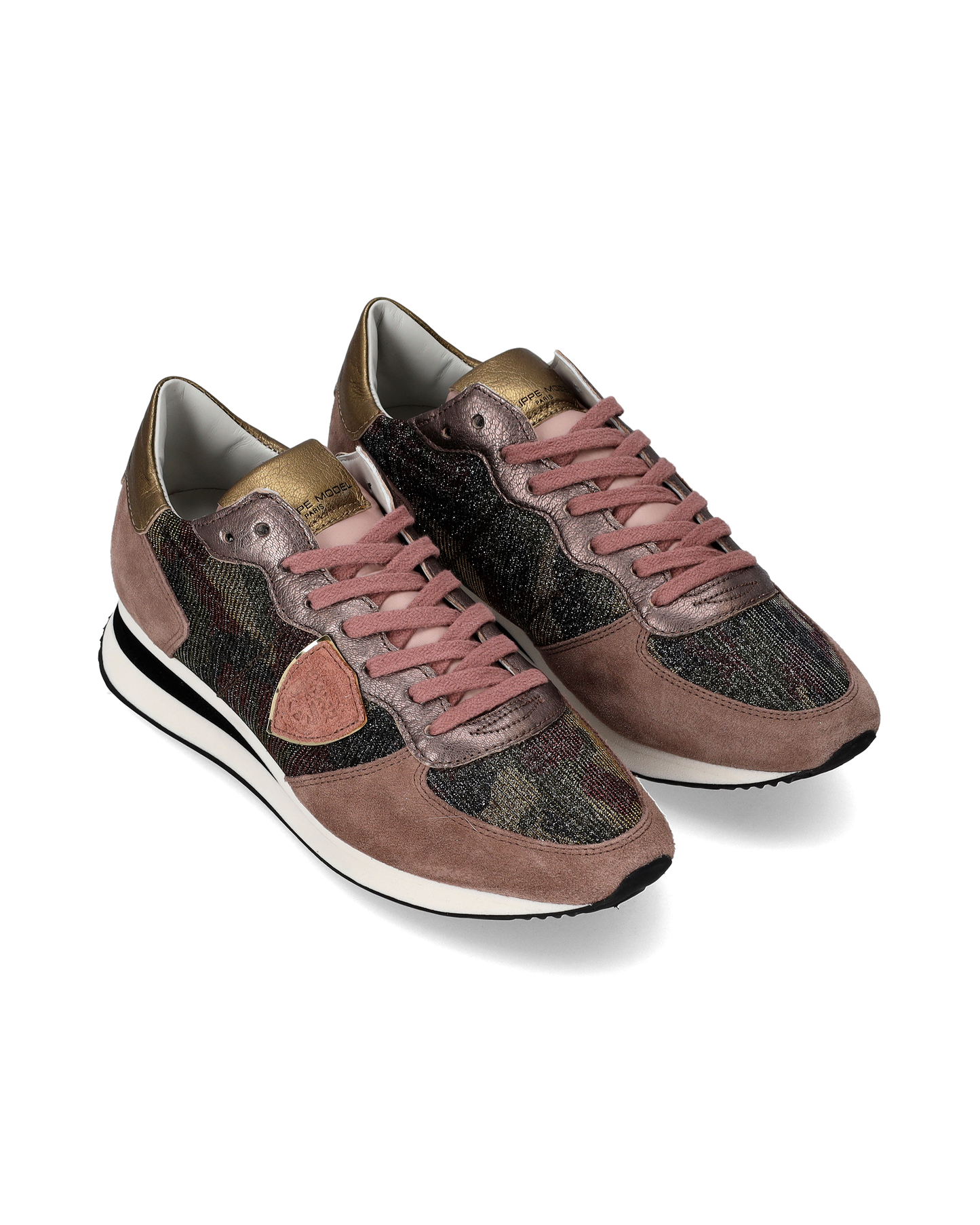 Sneaker basse Tropez donna - camouflage, rosa e bronzo