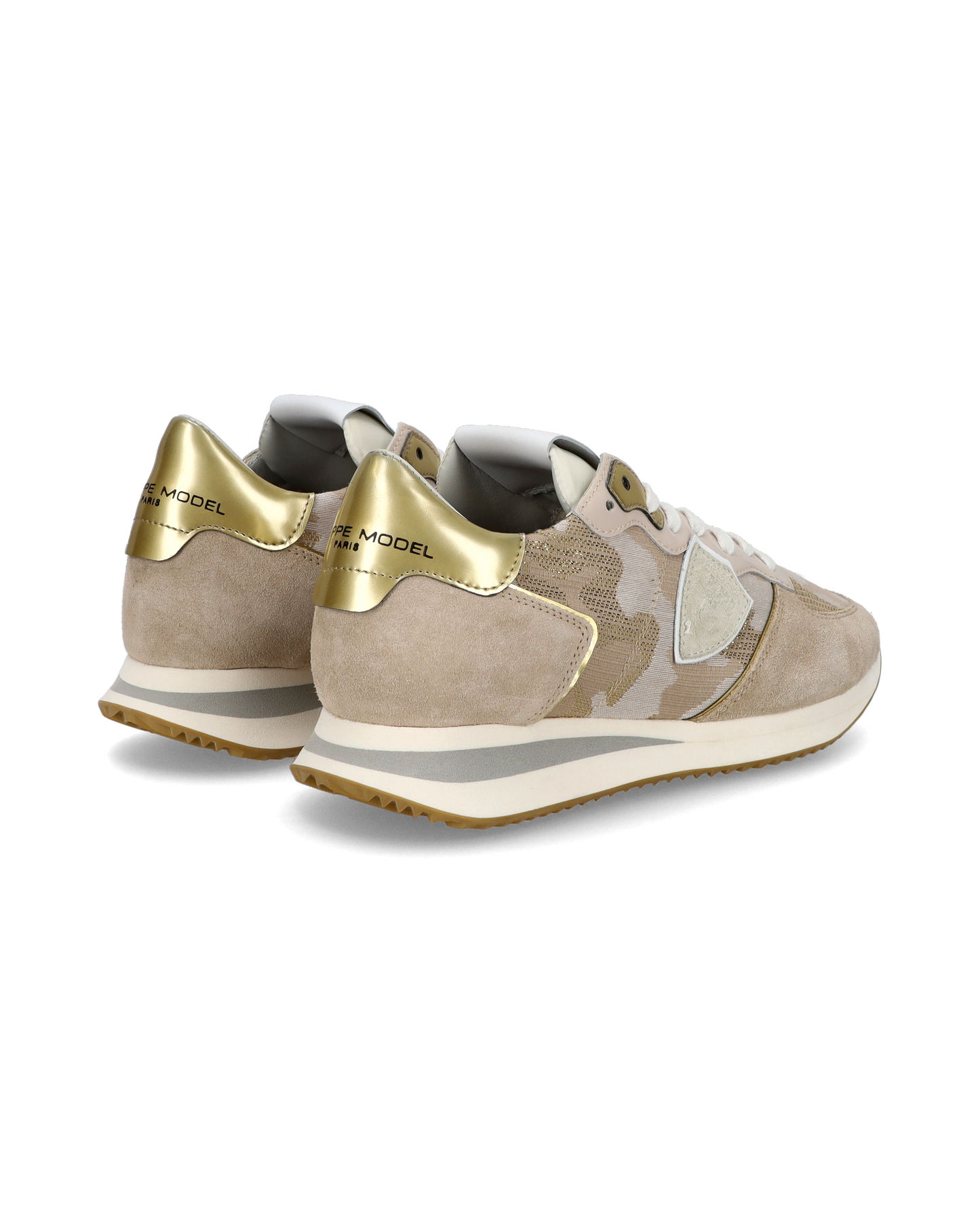 Sneaker casual Trpx da donna in pelle e nylon - Dorato e sabbia