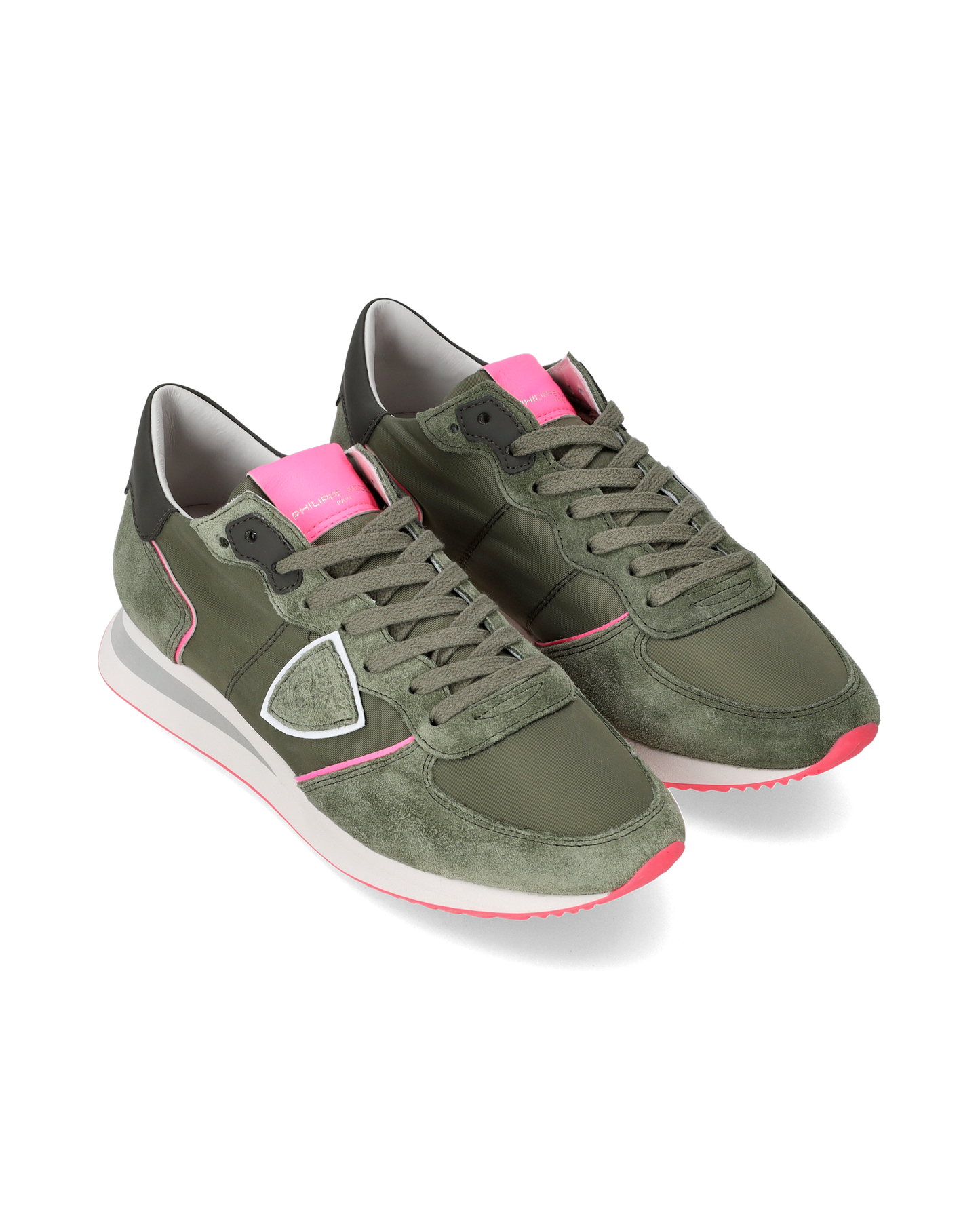 Sneaker basse Trpx donna - verde militare e rosa fluo