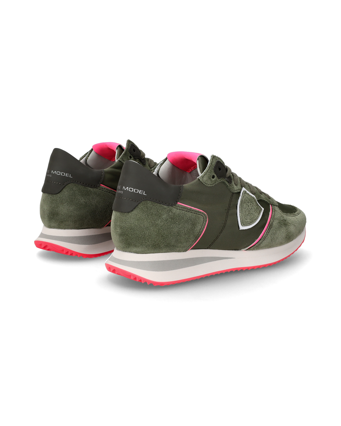 Sneaker basse Trpx donna - verde militare e rosa fluo