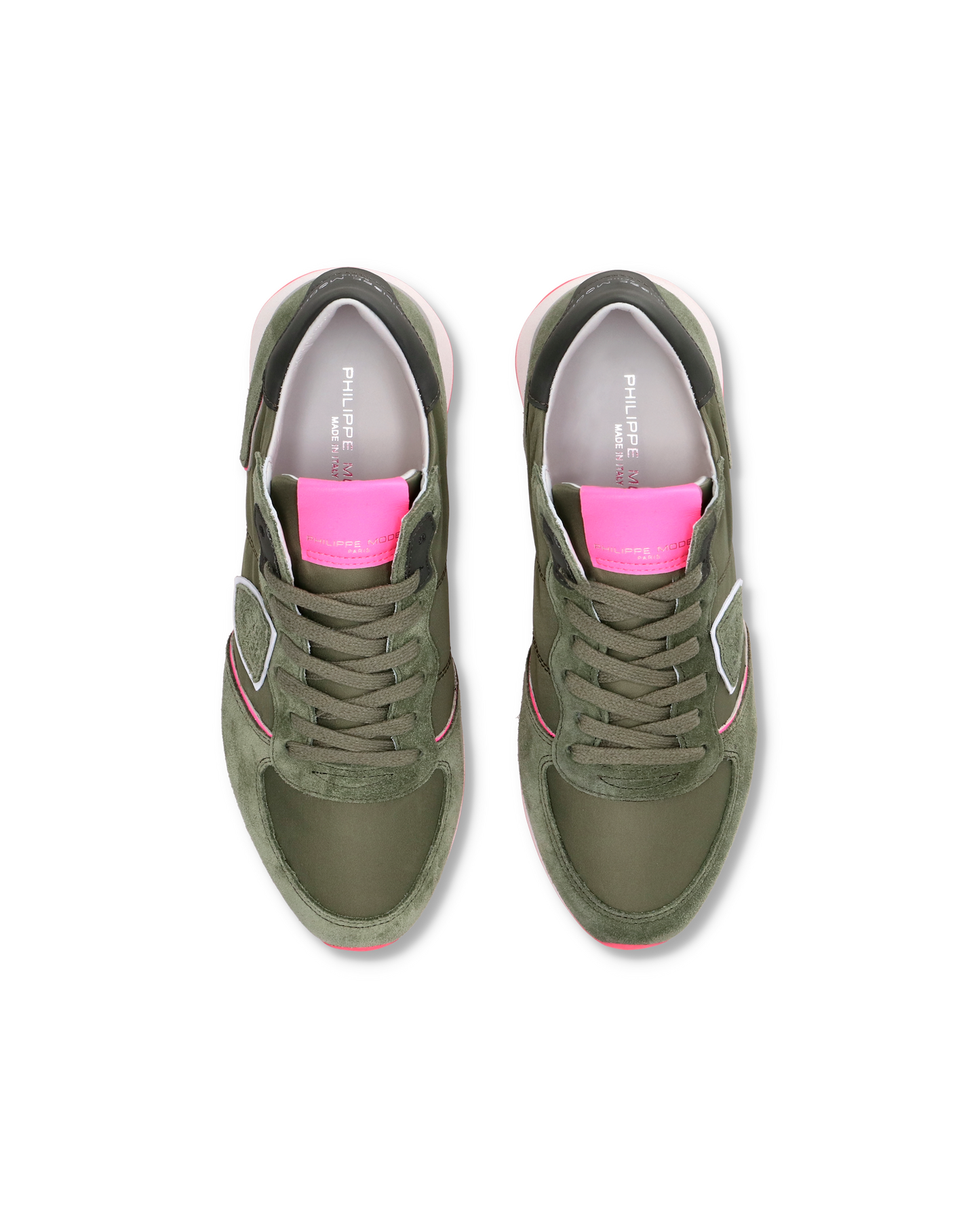 Sneaker basse Trpx donna - verde militare e rosa fluo