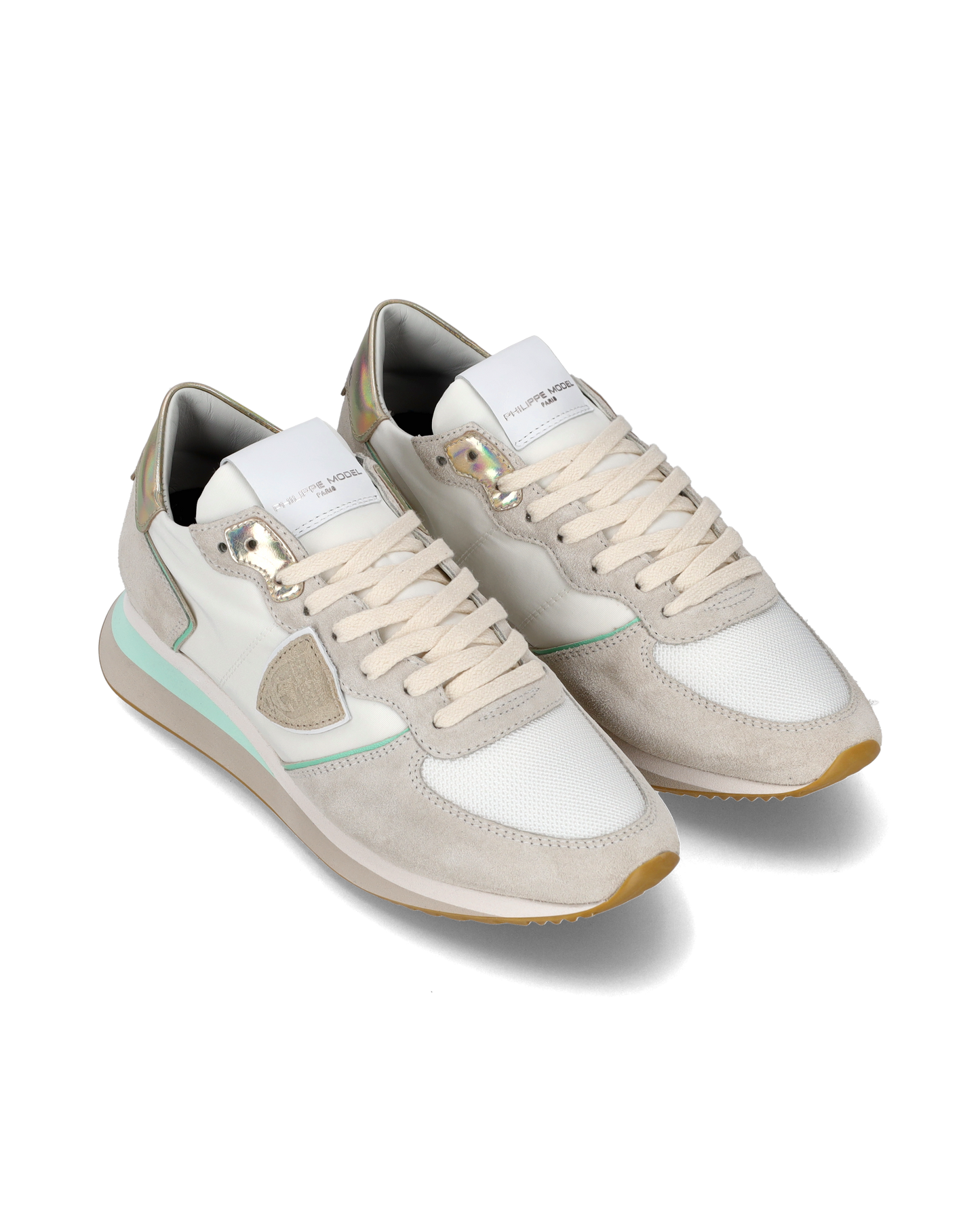 Sneaker bassa Trpx donna - bianco, acqua e oro