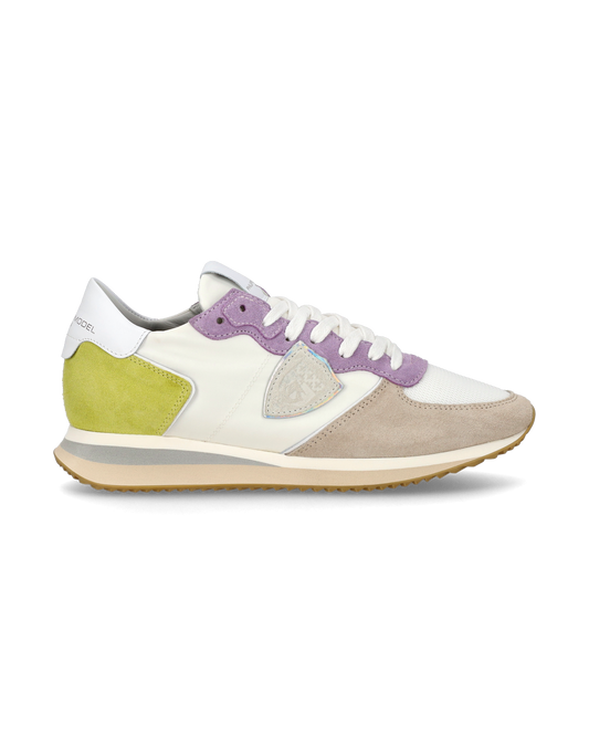 Sneaker casual Trpx da donna in nylon e pelle - Bianco e viola