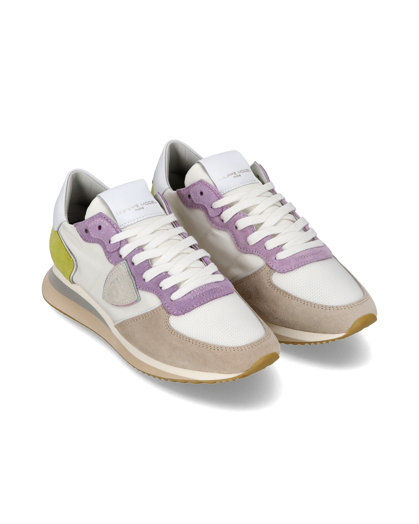 Sneaker casual Trpx da donna in nylon e pelle - Bianco e viola