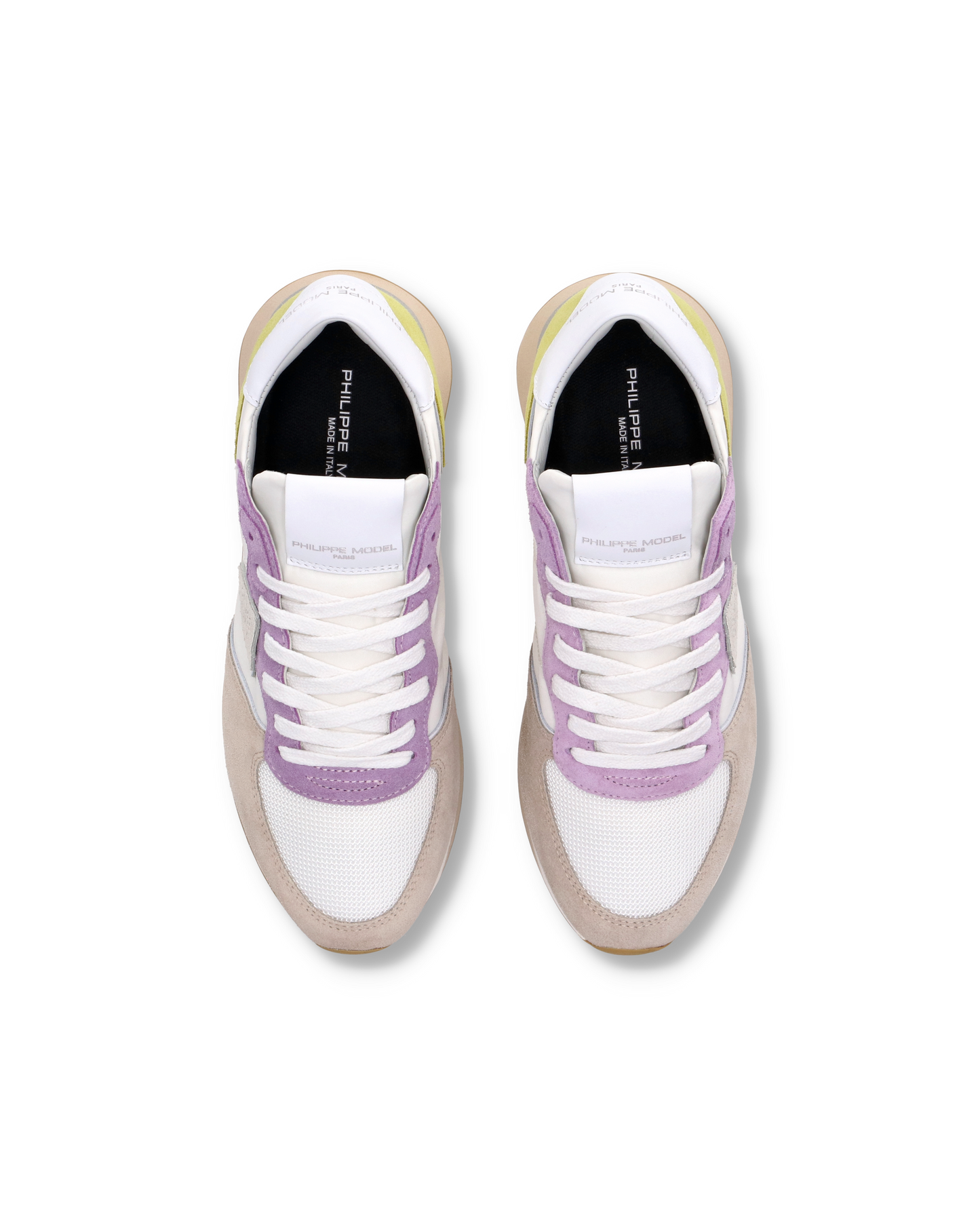 Sneaker casual Trpx da donna in nylon e pelle - Bianco e viola