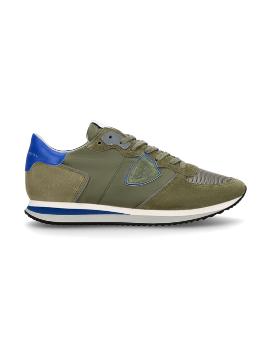 Sneaker casual Trpx da uomo in nylon e pelle - Blu e verde