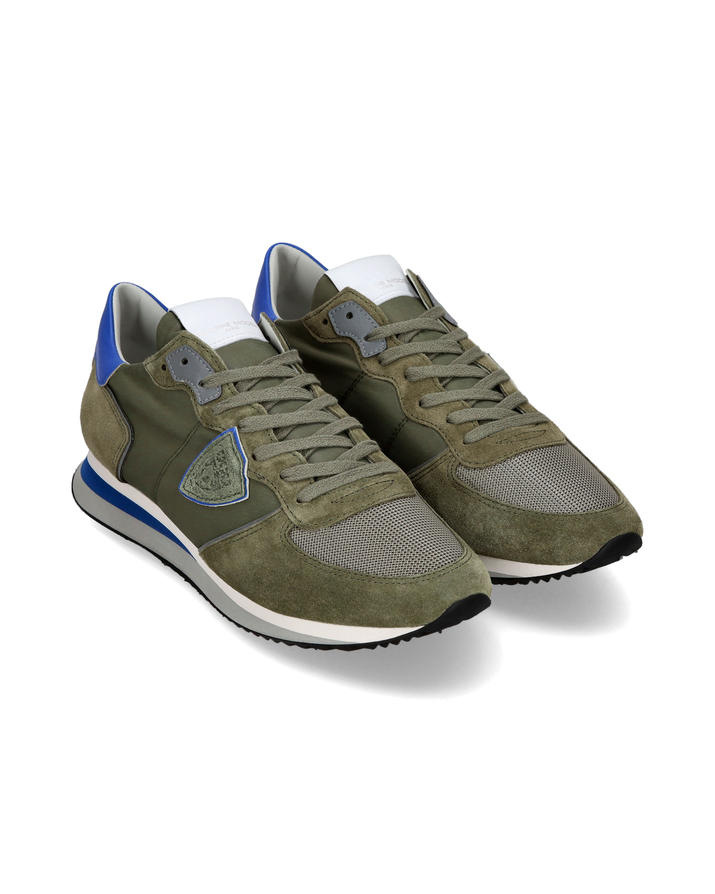 Sneaker casual Trpx da uomo in nylon e pelle - Blu e verde