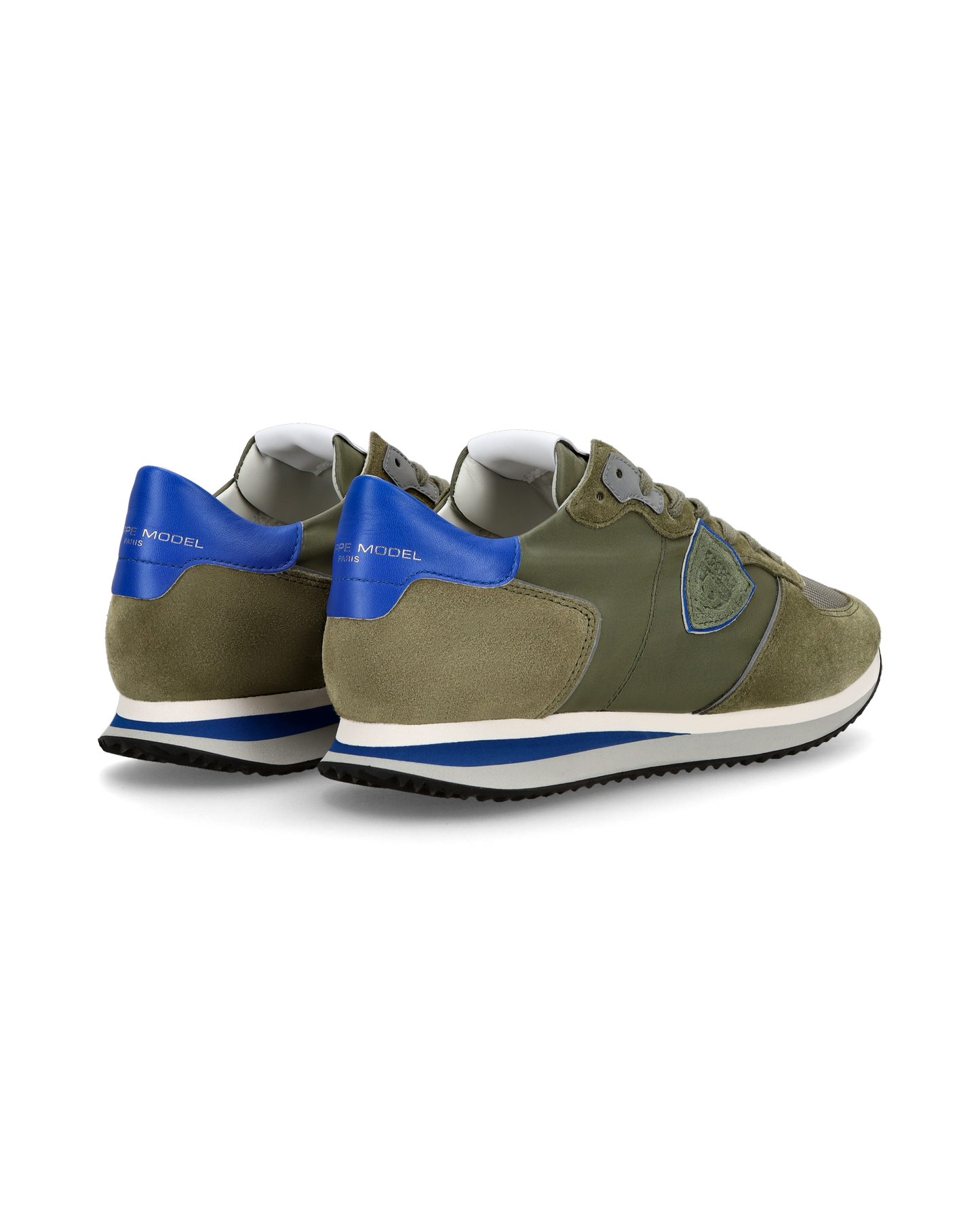 Sneaker casual Trpx da uomo in nylon e pelle - Blu e verde