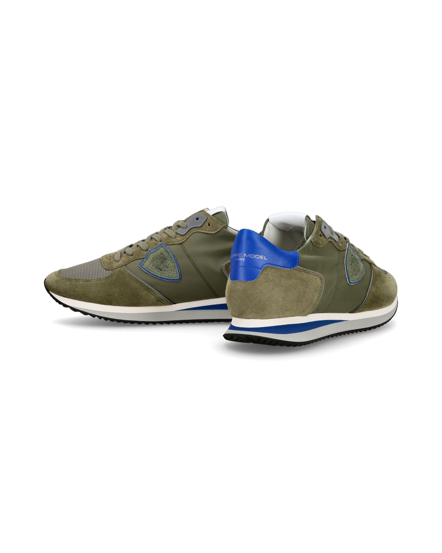 Sneaker casual Trpx da uomo in nylon e pelle - Blu e verde