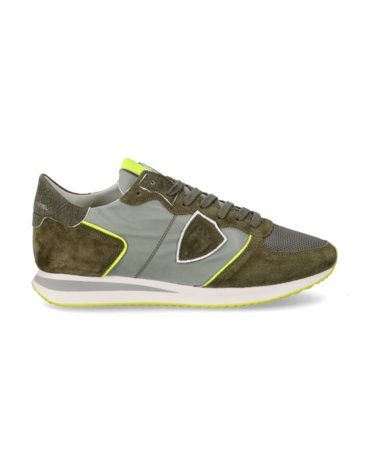 Sneakers Trpx da Uomo Verde militare e Gialle in Tessuto Tecnico