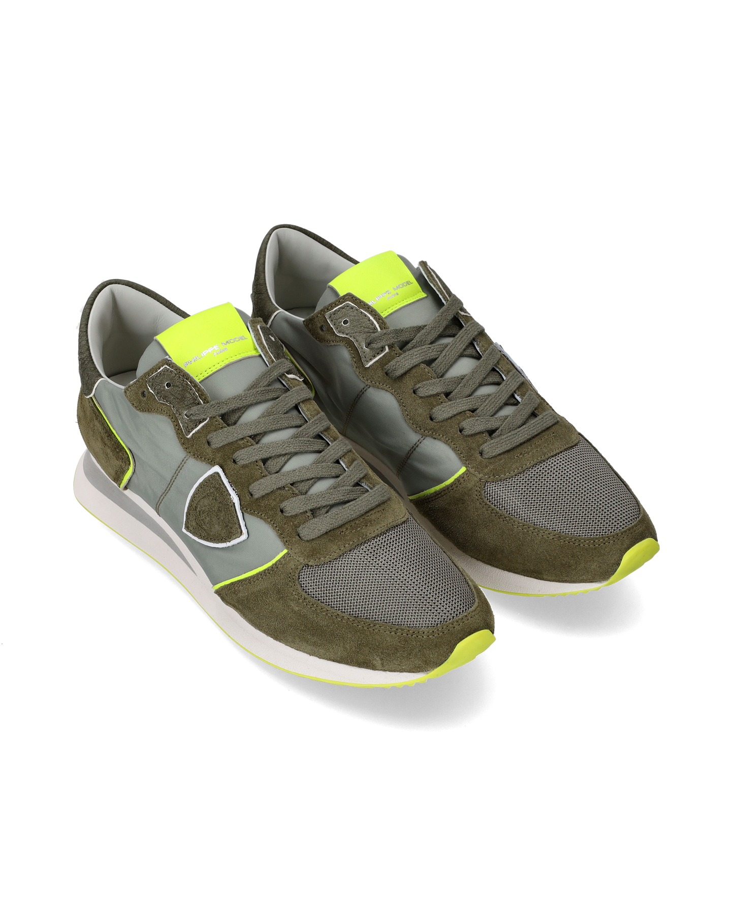 Sneakers Trpx da Uomo Verde militare e Gialle in Tessuto Tecnico