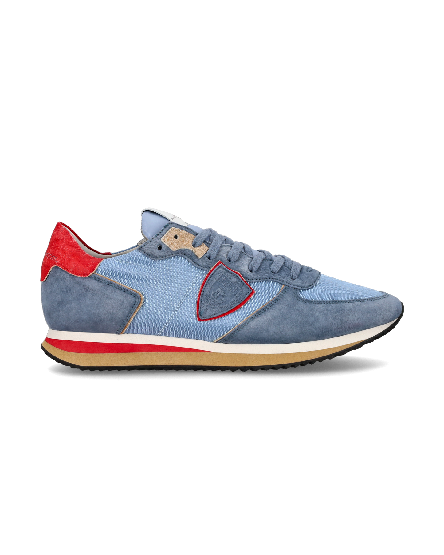 Sneaker casual Trpx da uomo in nylon e pelle Nabuk - Azzurro