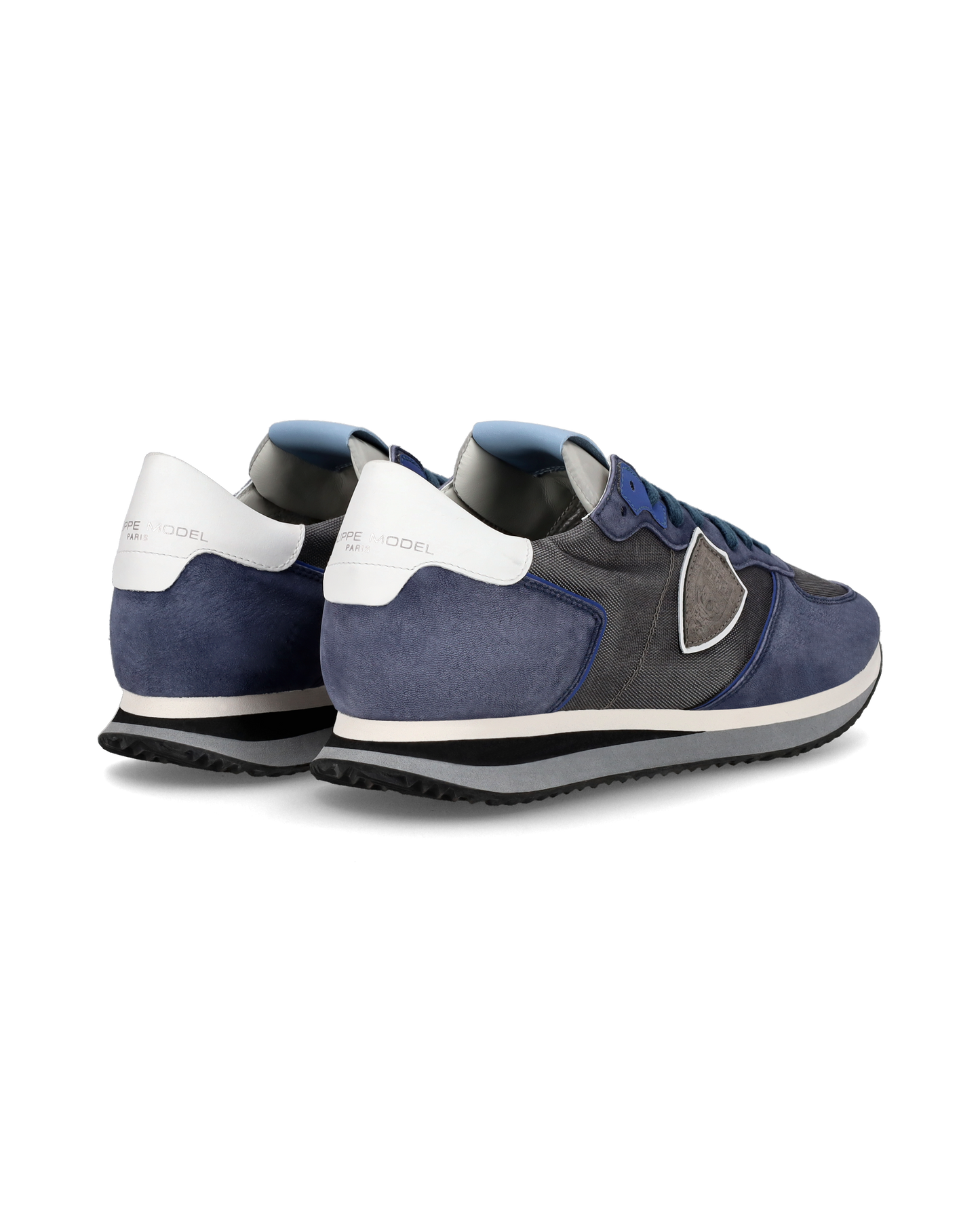 Baskets casual Trpx homme en nylon et nubuck, bleu