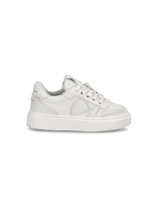 Sneakers basse Nice da Bambini in pelle, Bianco