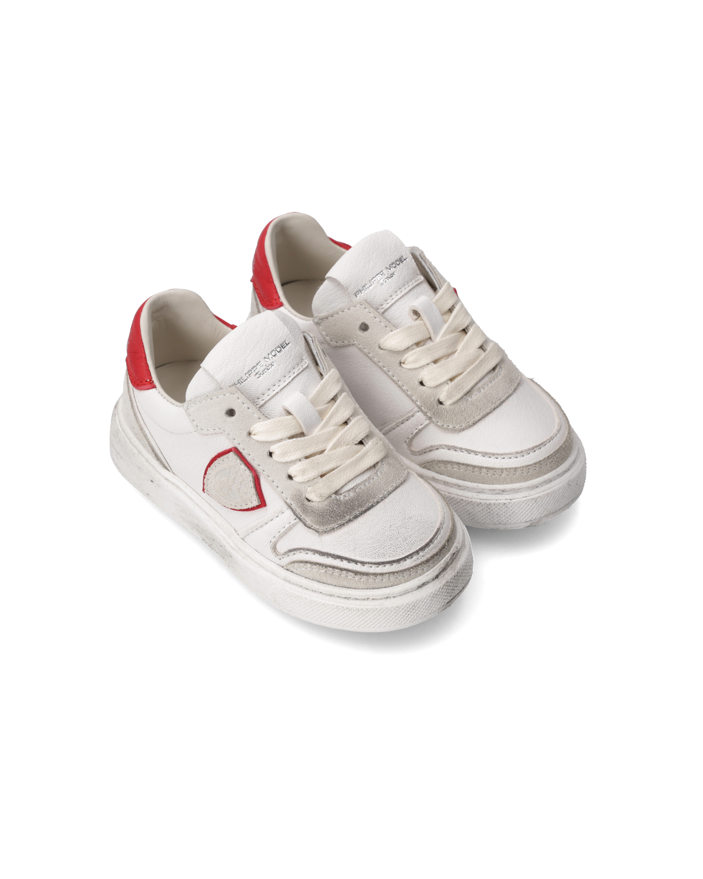 Sneakers Nice Kids, Bianco e Rosso