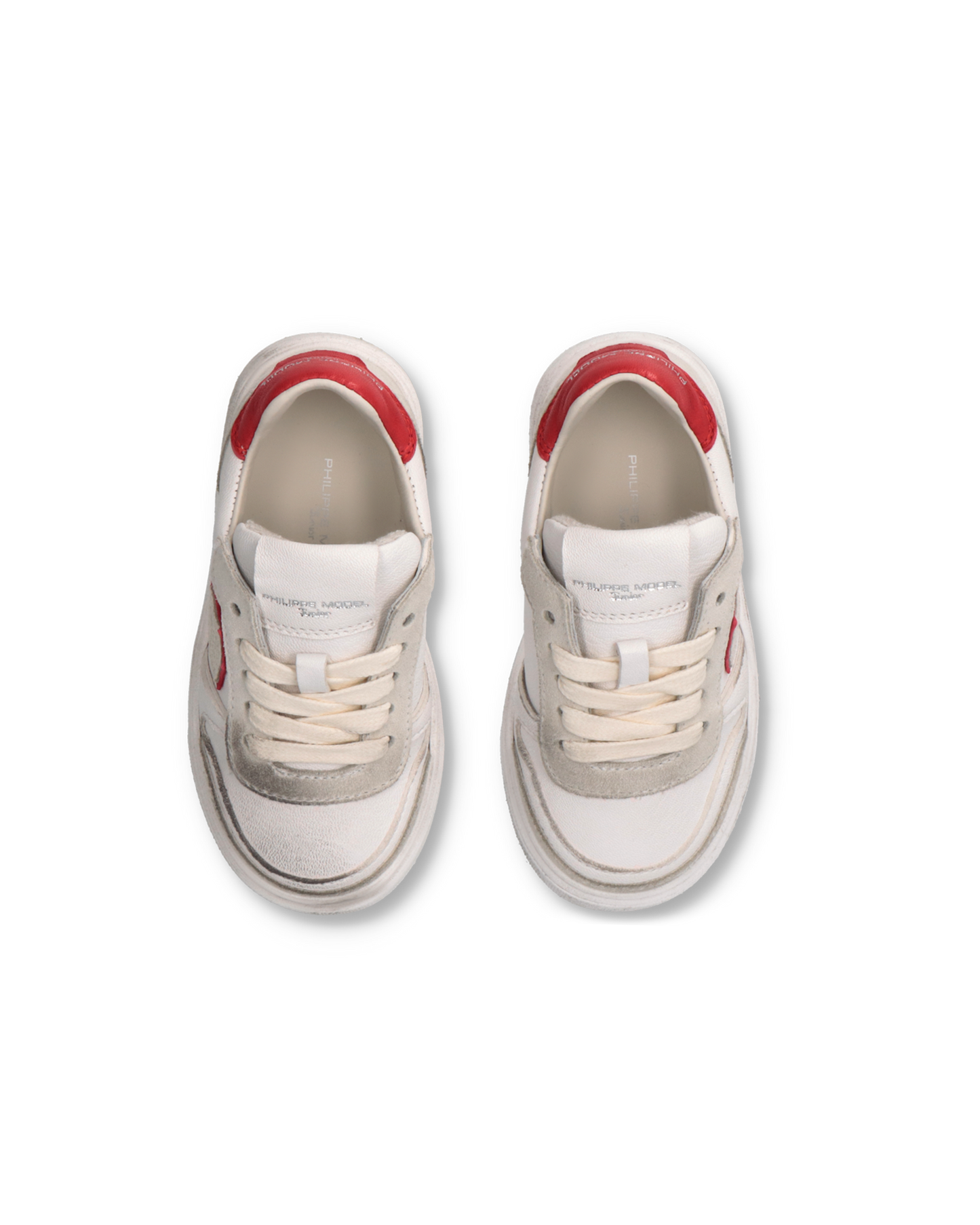 Sneakers Nice Kids, Bianco e Rosso