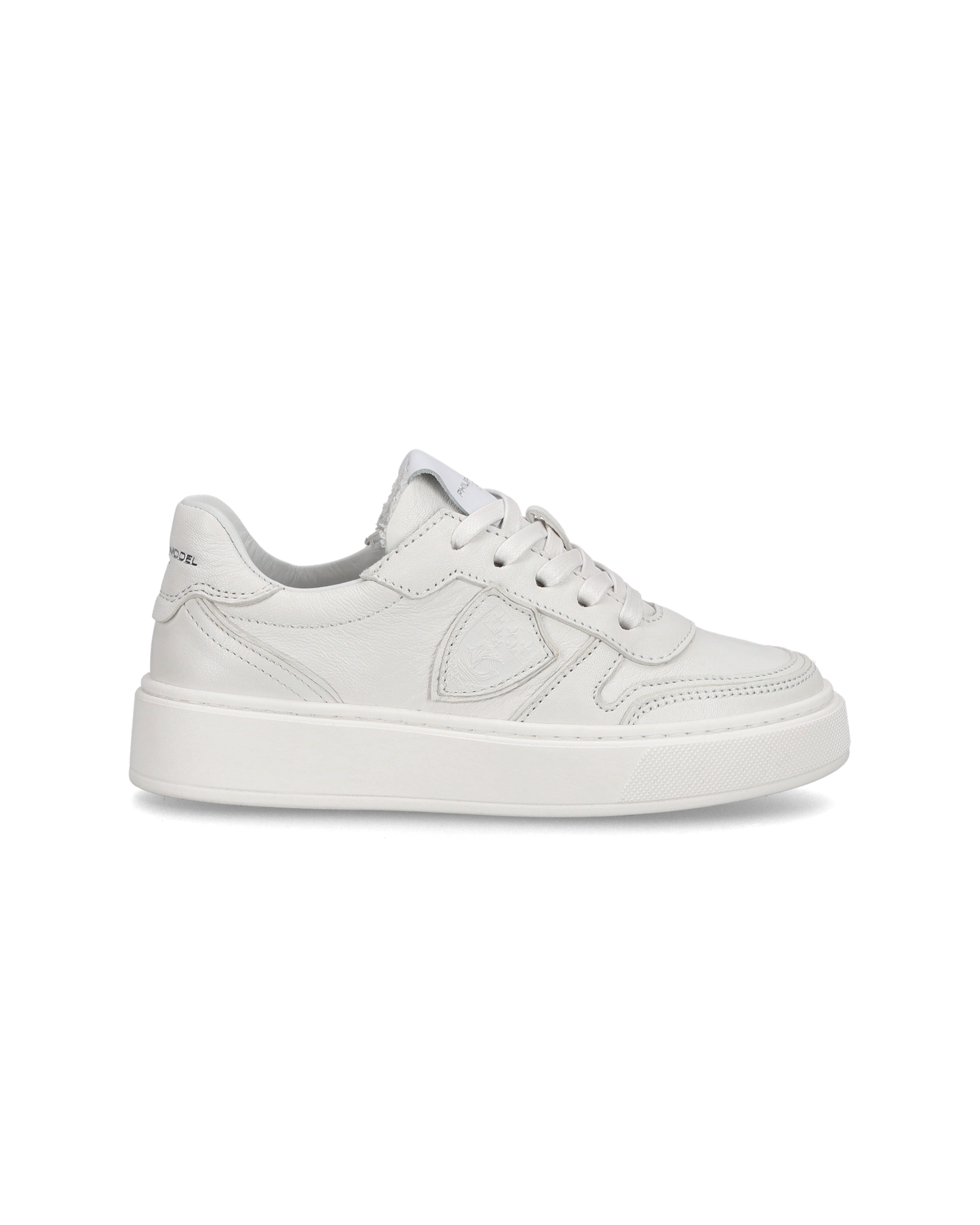 Sneakers basse Junior Nice in pelle, Bianco