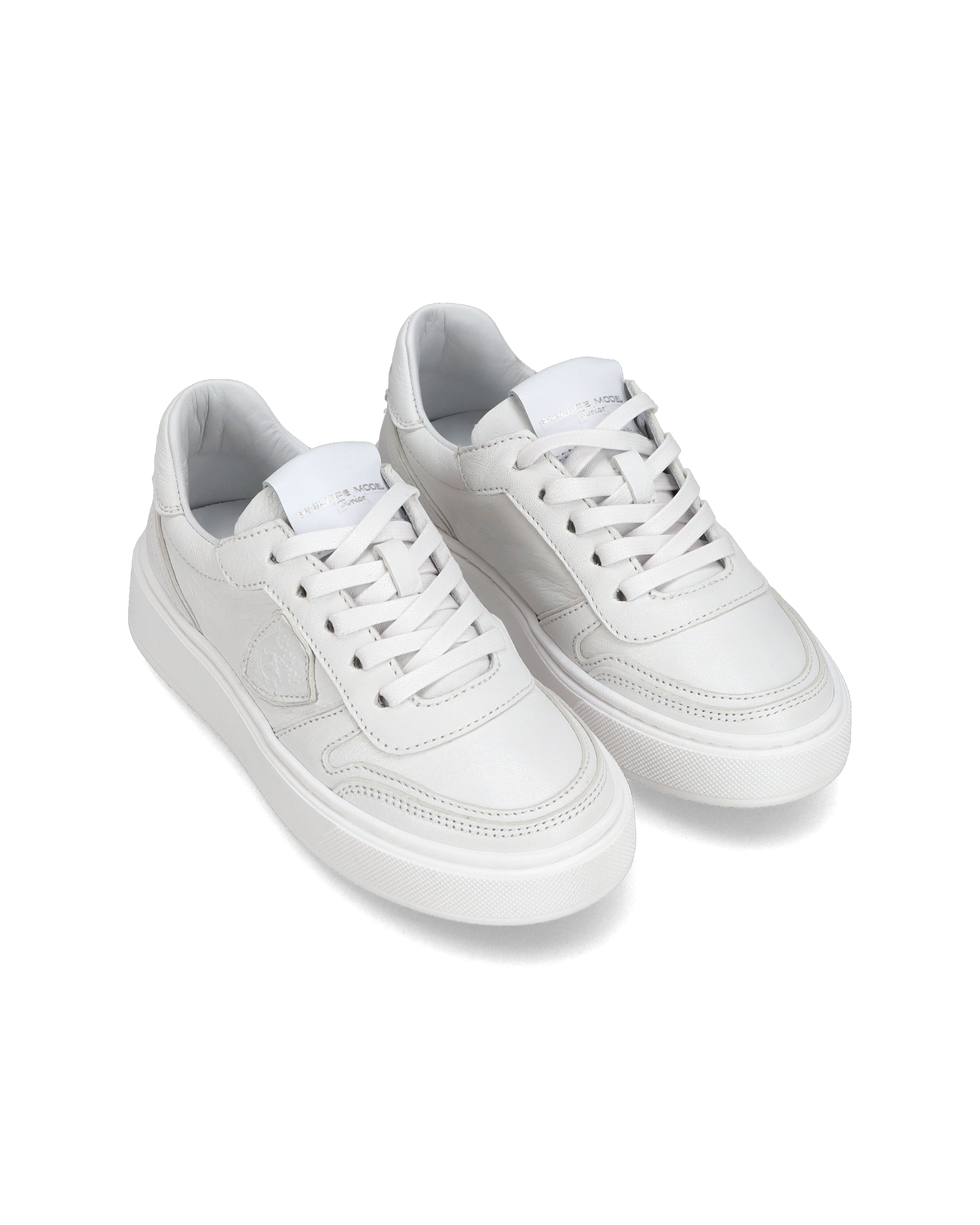 Sneakers basse Junior Nice in pelle, Bianco