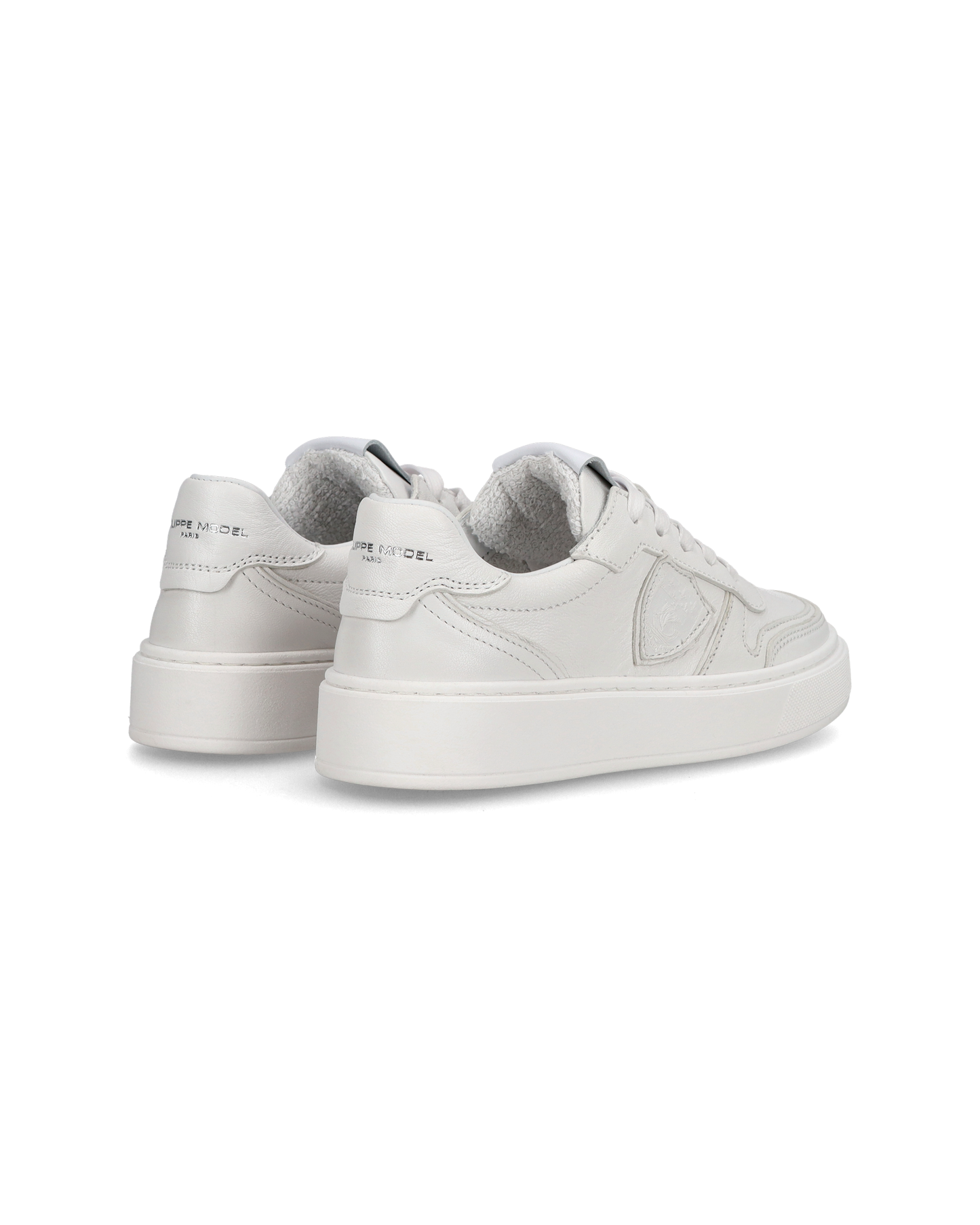 Sneakers basse Junior Nice in pelle, Bianco