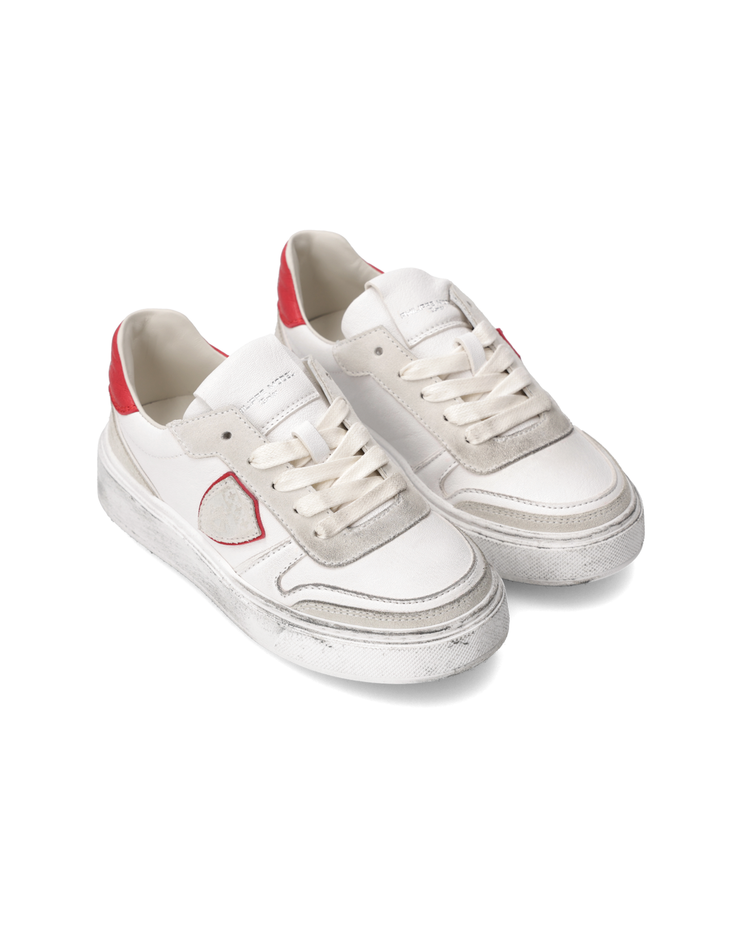 Sneakers Nice Kids, Bianco e Rosso