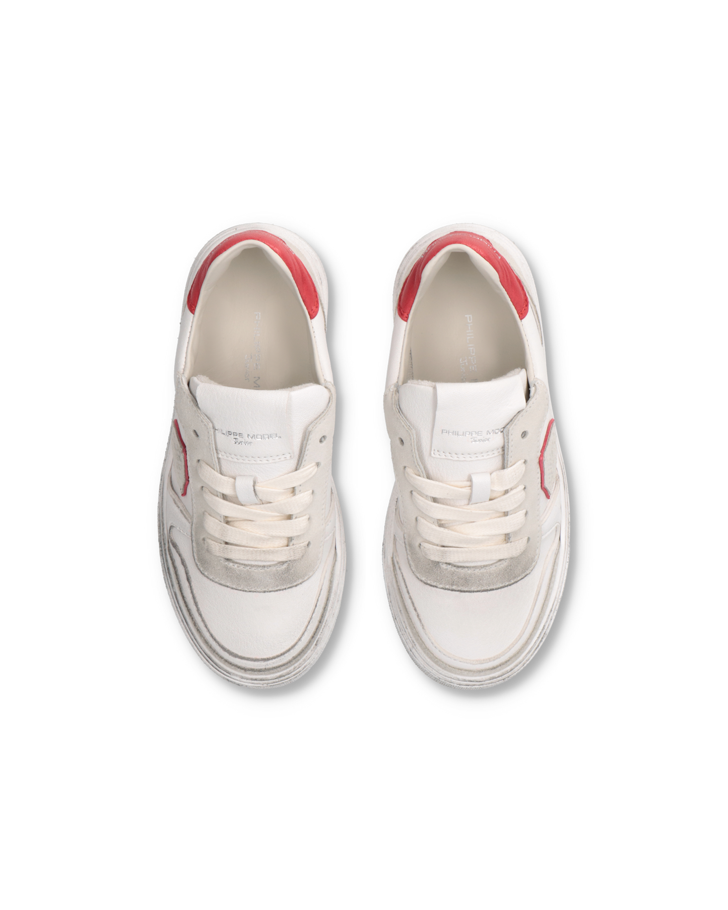 Sneakers Nice Kids, Bianco e Rosso