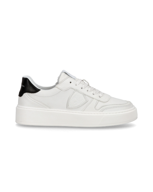 Sneakers Nice da Ragazzi in pelle, Bianco Nero