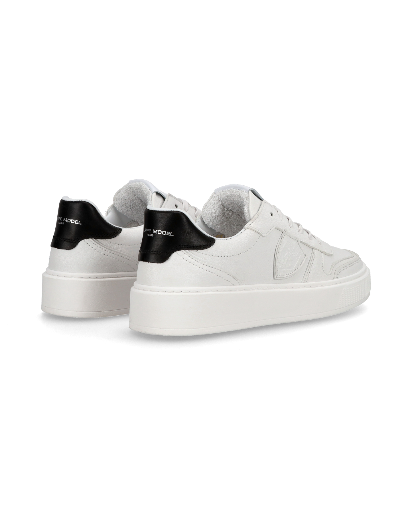 Sneakers Nice da Ragazzi in pelle, Bianco Nero