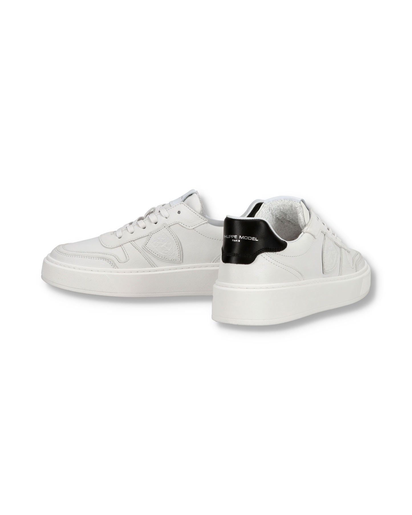 Sneakers Nice da Ragazzi in pelle, Bianco Nero