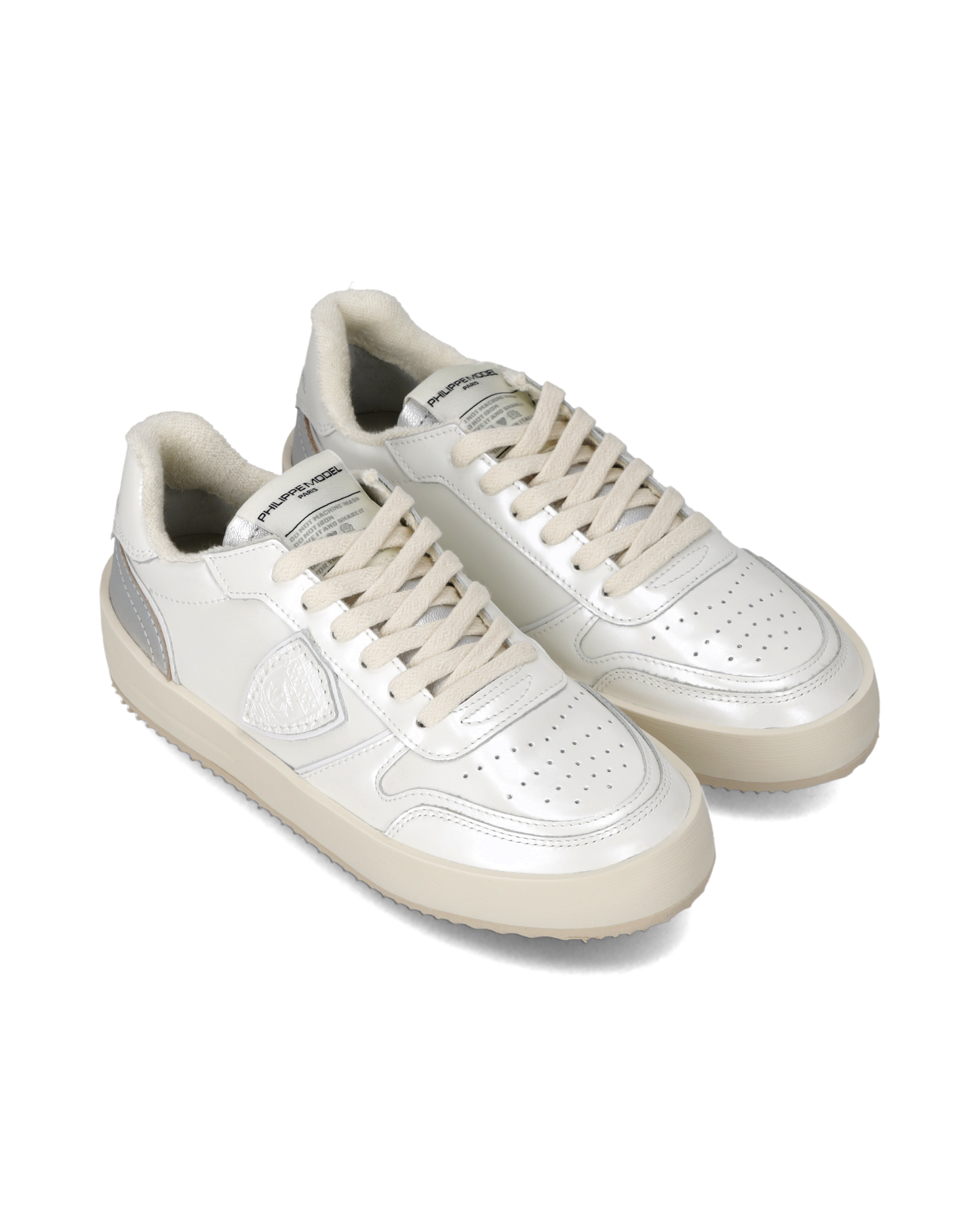 Sneakers Nice Donna, Bianco Argento