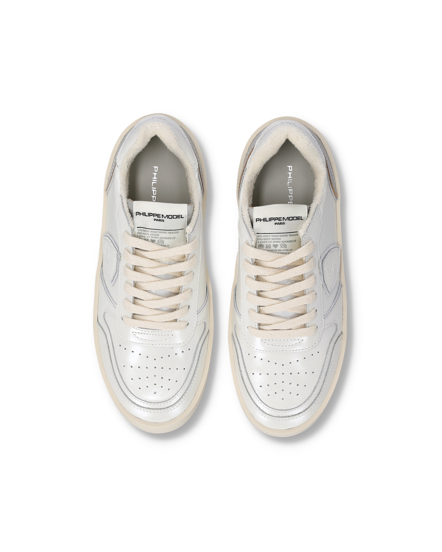 Sneakers Nice Donna, Bianco Argento
