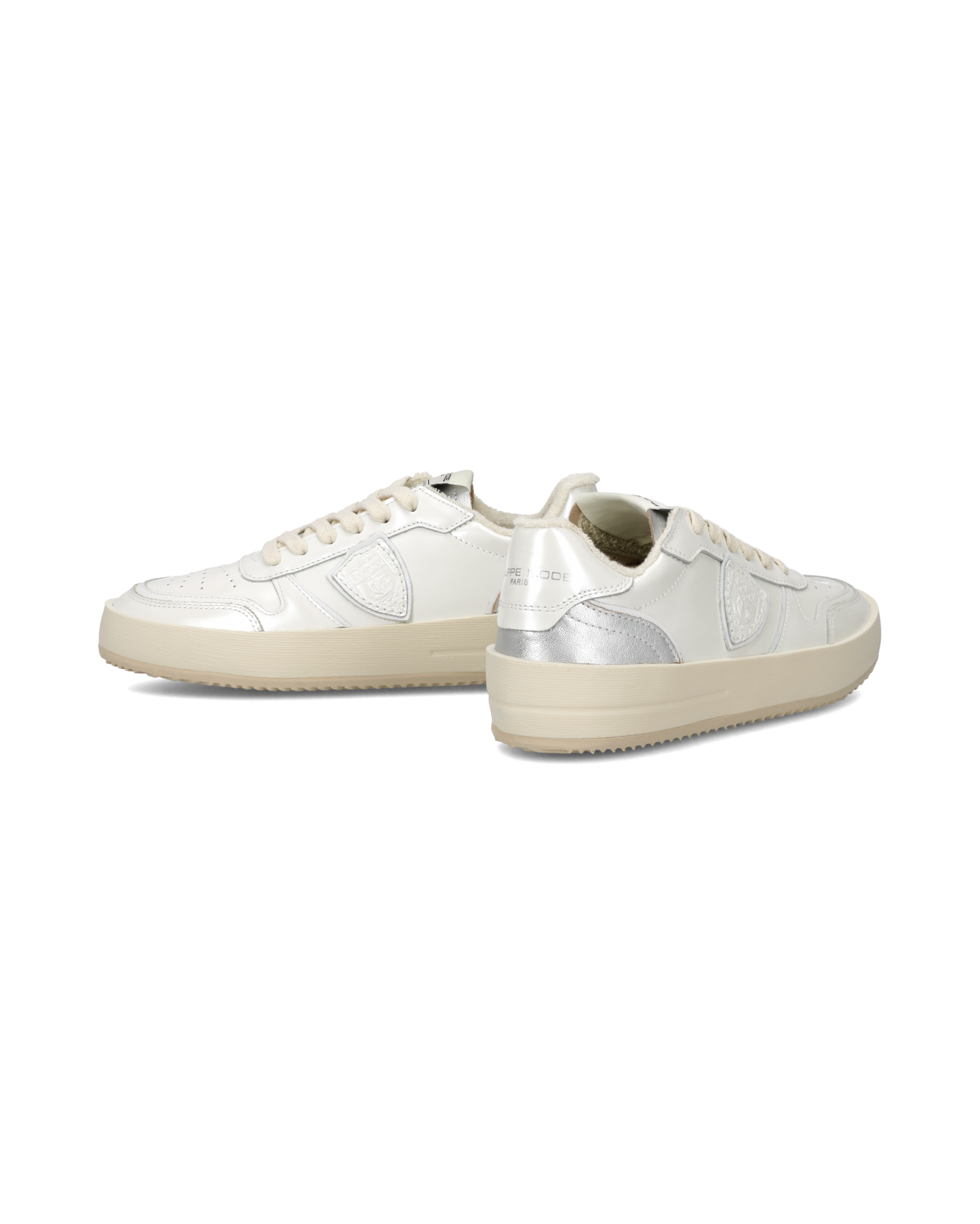 Sneakers Nice Donna, Bianco Argento