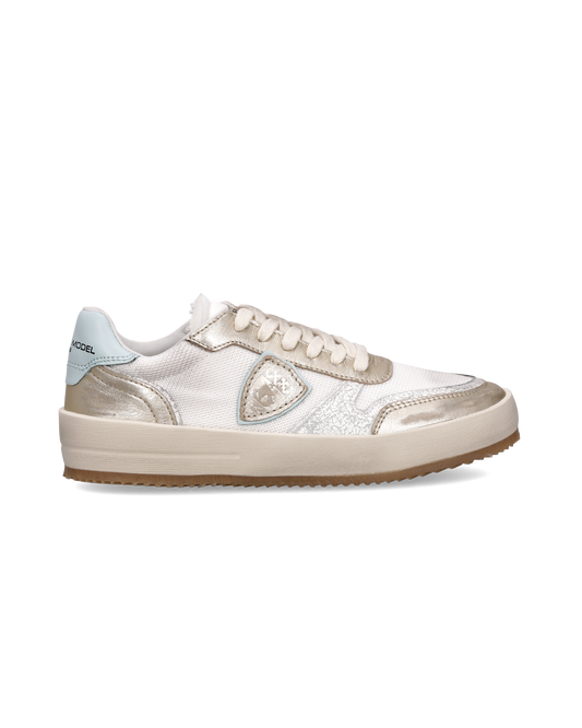 Sneakers Nice Donna, Bianco Verde Aqua 