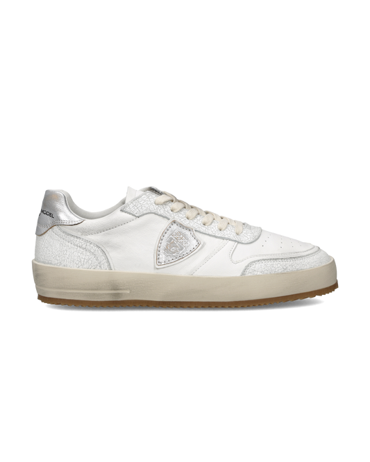 Sneakers Nice Donna, Bianco Argento