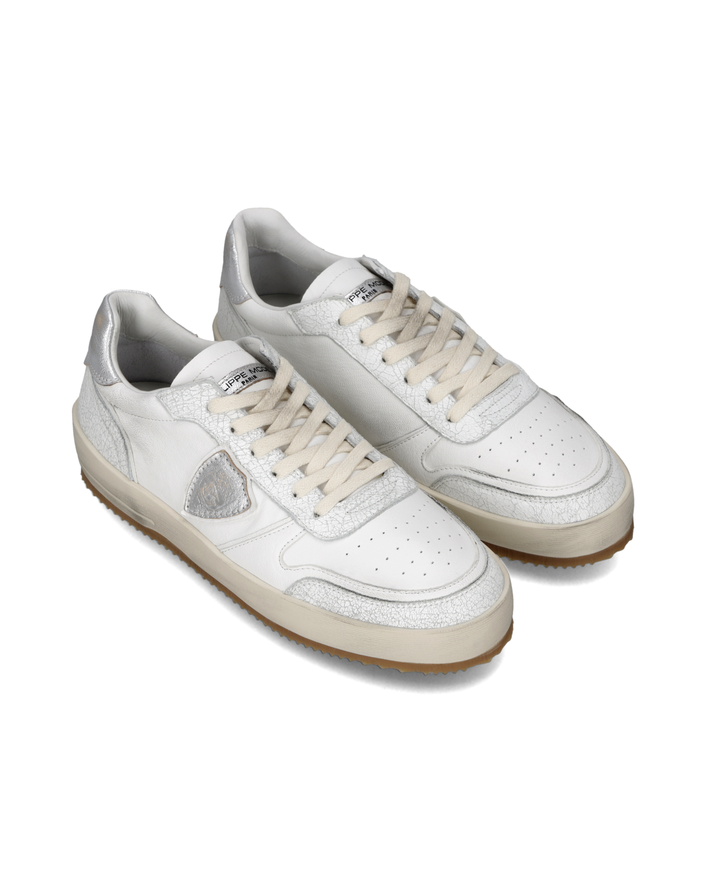 Sneakers Nice Donna, Bianco Argento
