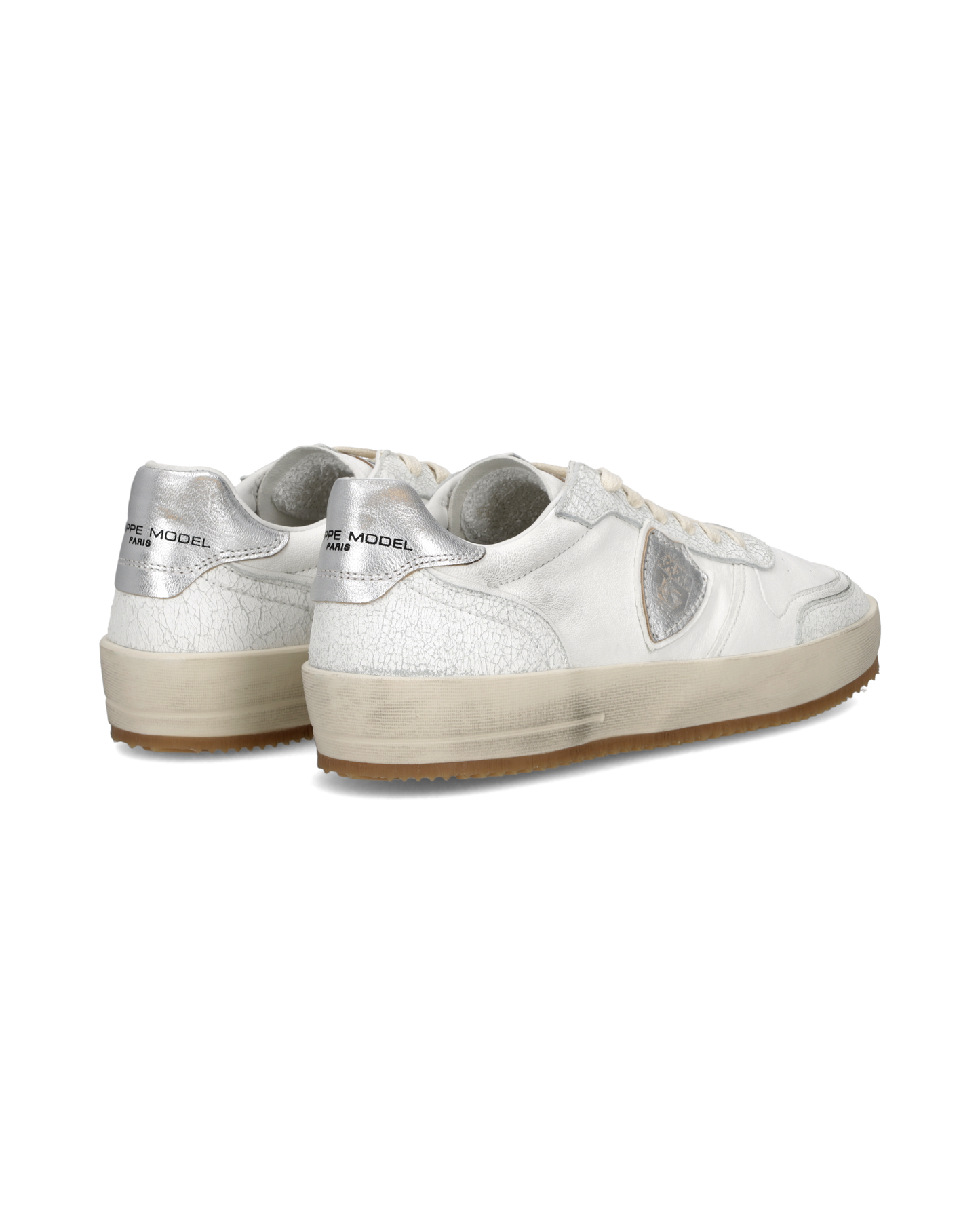 Sneakers Nice Donna, Bianco Argento