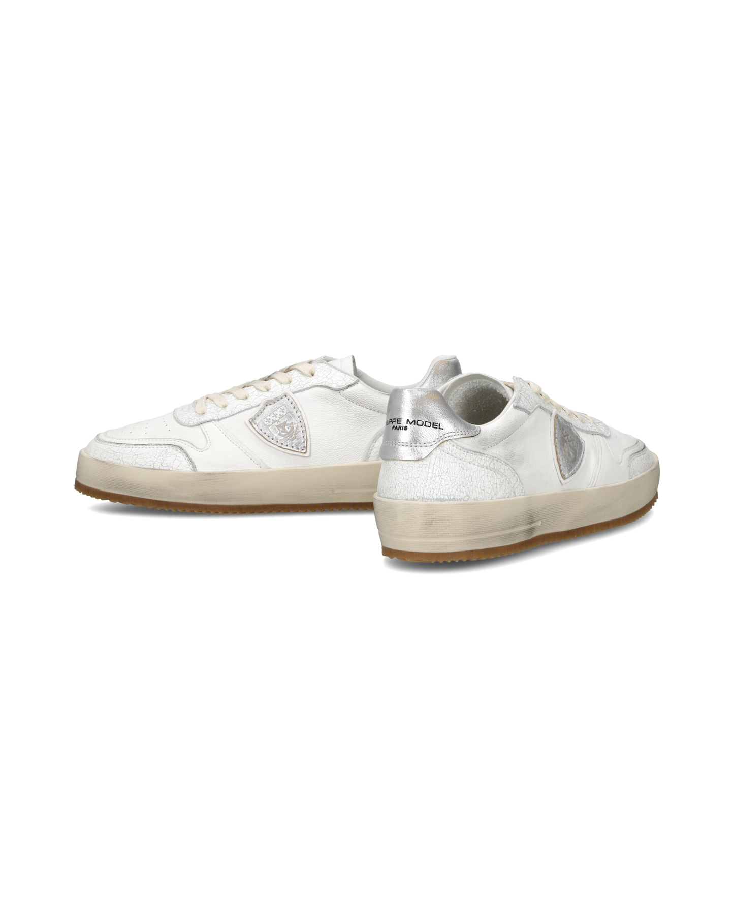 Sneakers Nice Donna, Bianco Argento