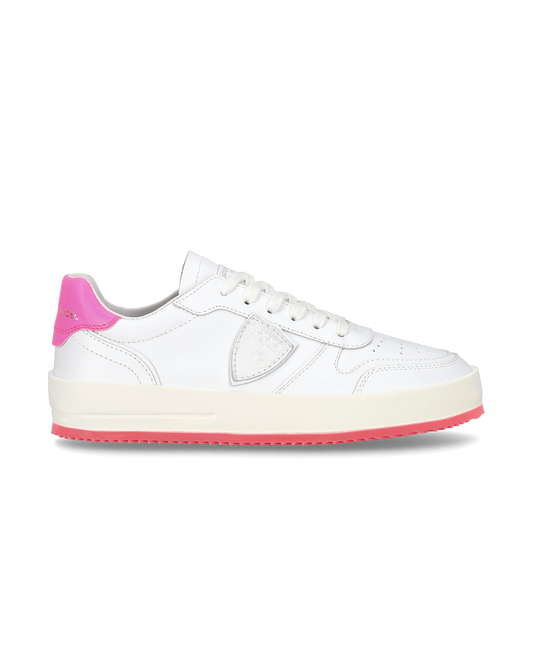 Sneaker bassa Nice donna - bianco e fucsia