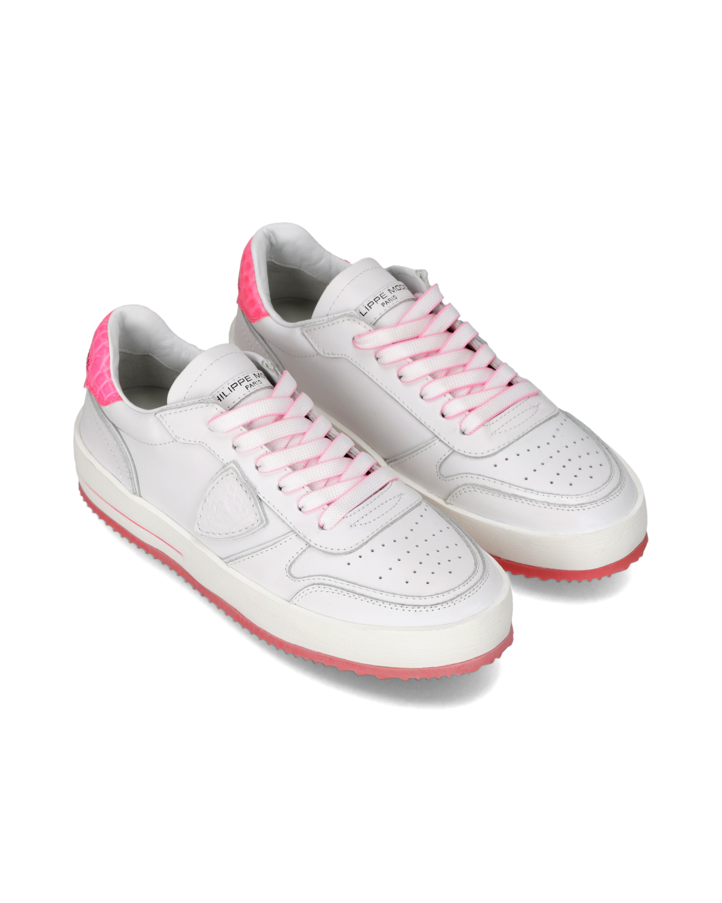 Sneakers Nice Donna, Bianco Fucsia