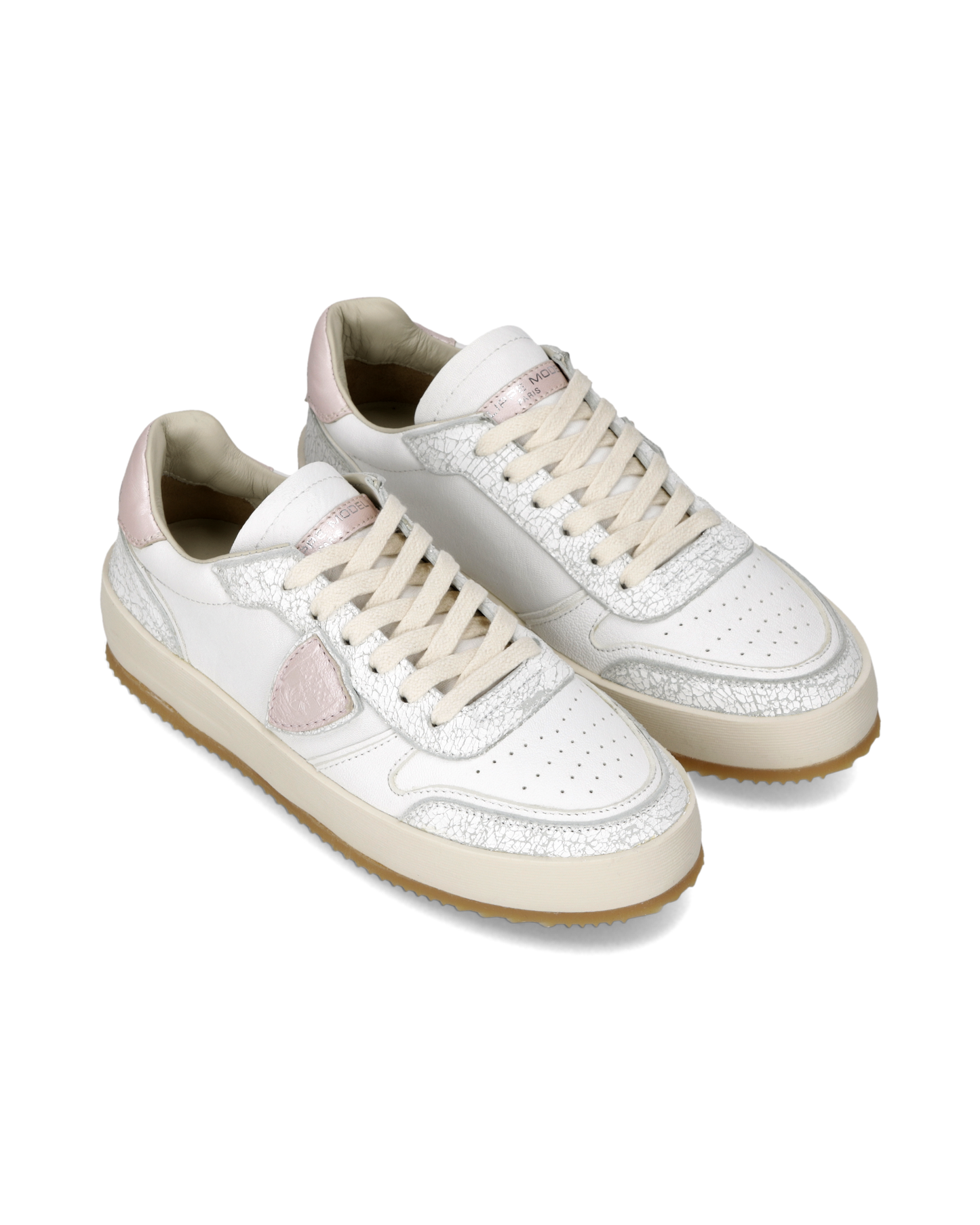 Sneakers Nice Donna, Bianco Rosa