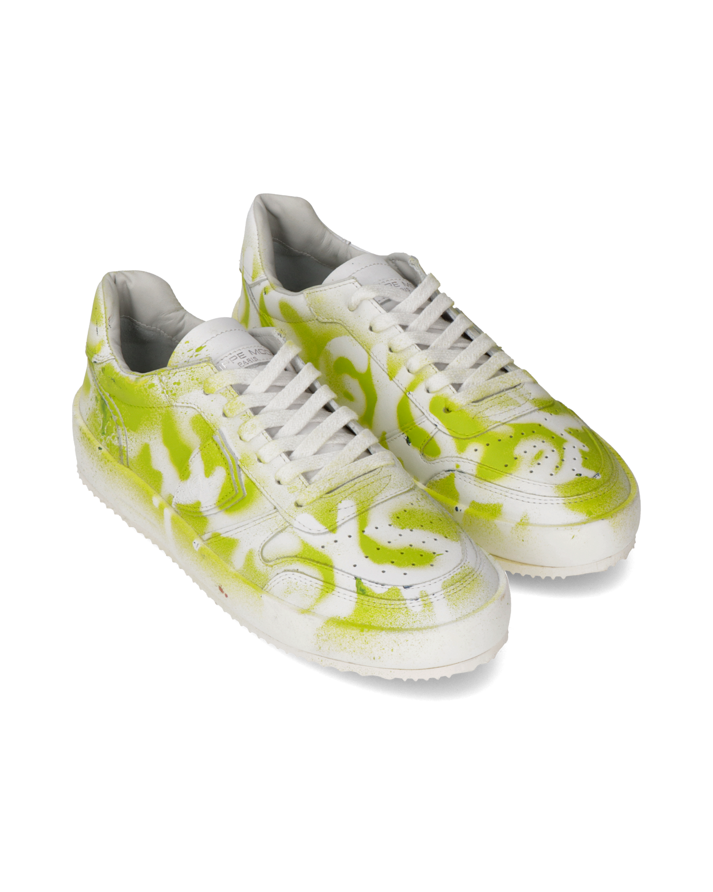 Sneakers Streetwear Nice Women, Leather - Blanc Vert