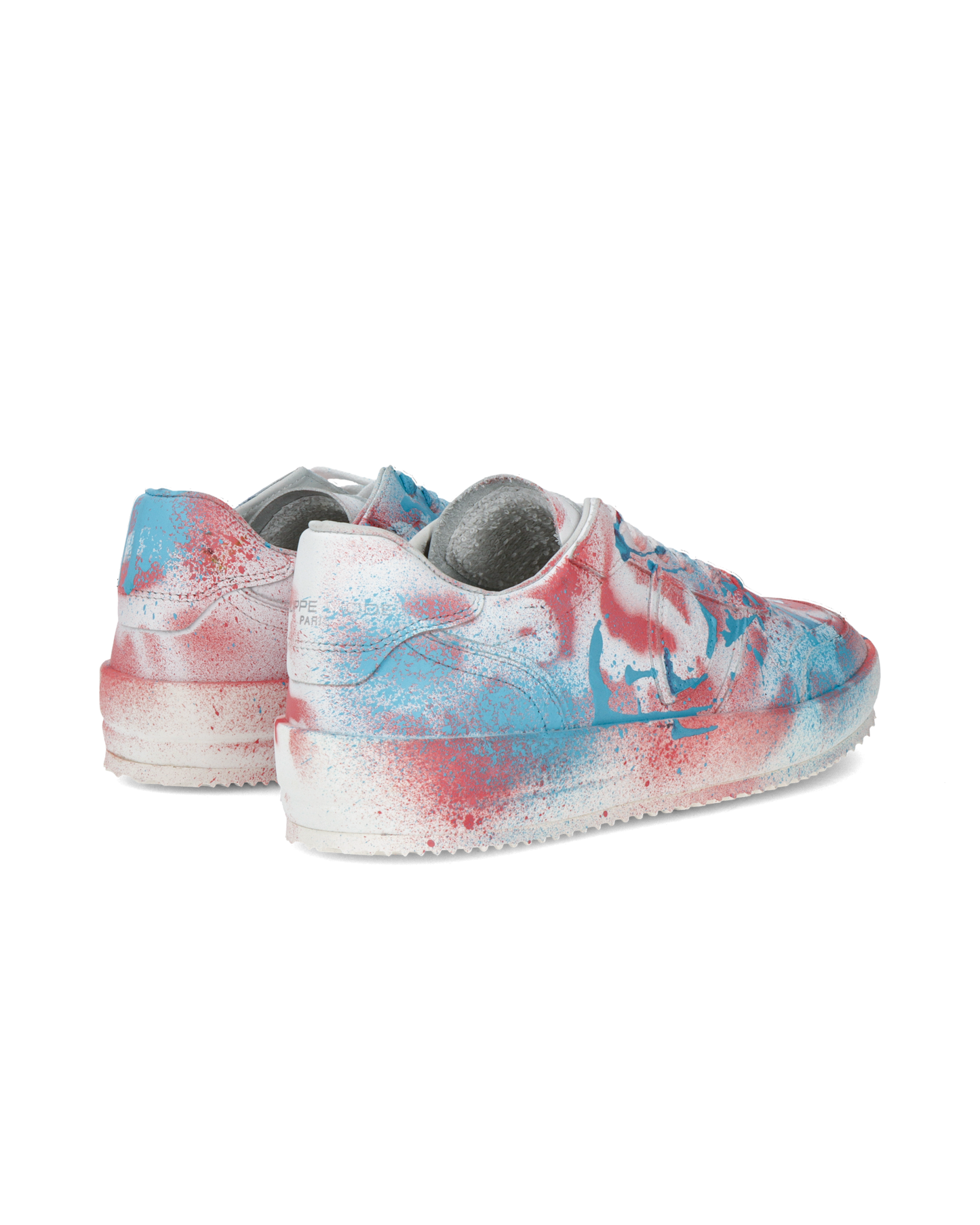 Sneakers Streetwear Nice Women, Leather - Blanc Azul Rose