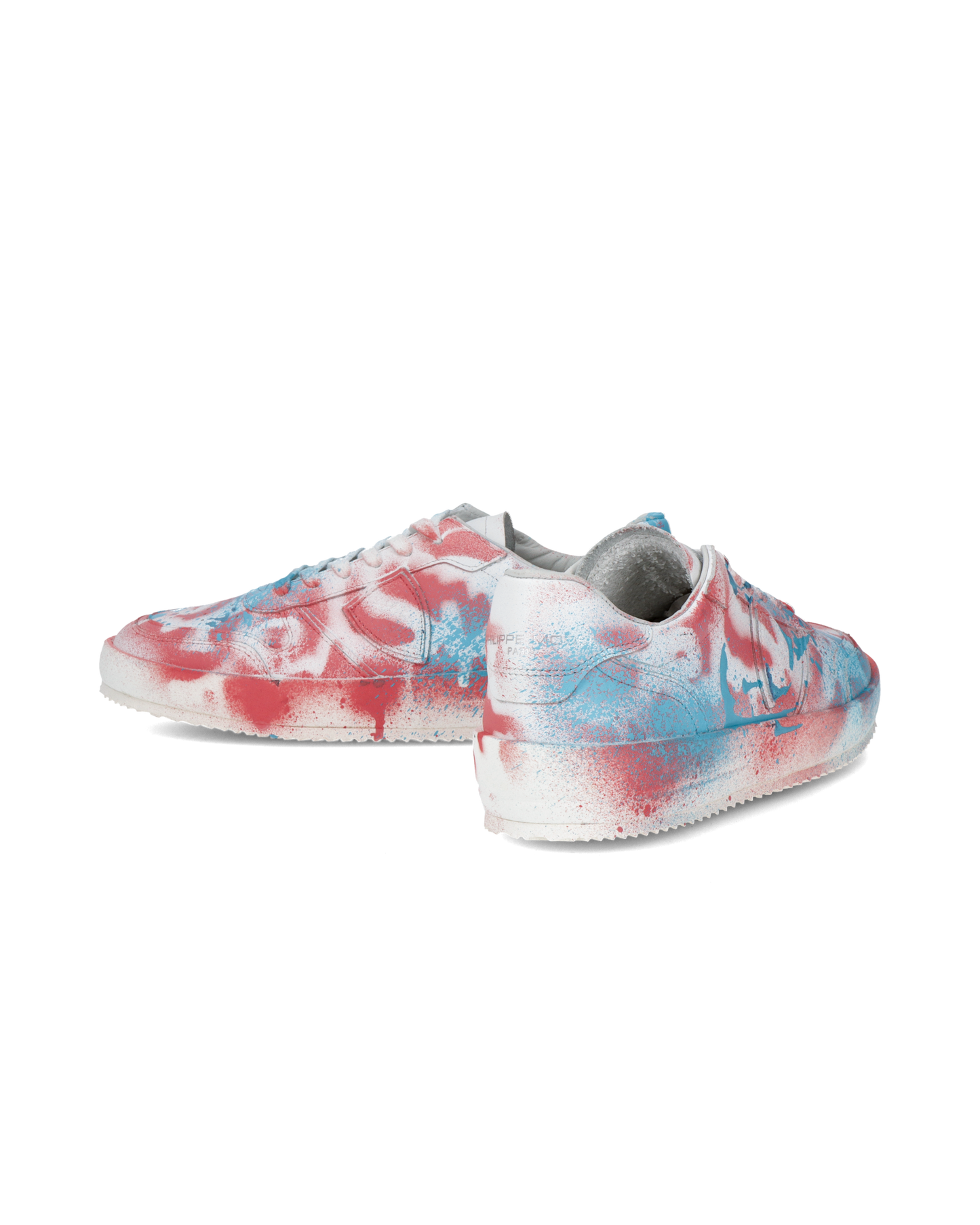 Sneakers Streetwear Nice Women, Leather - Blanc Azul Rose